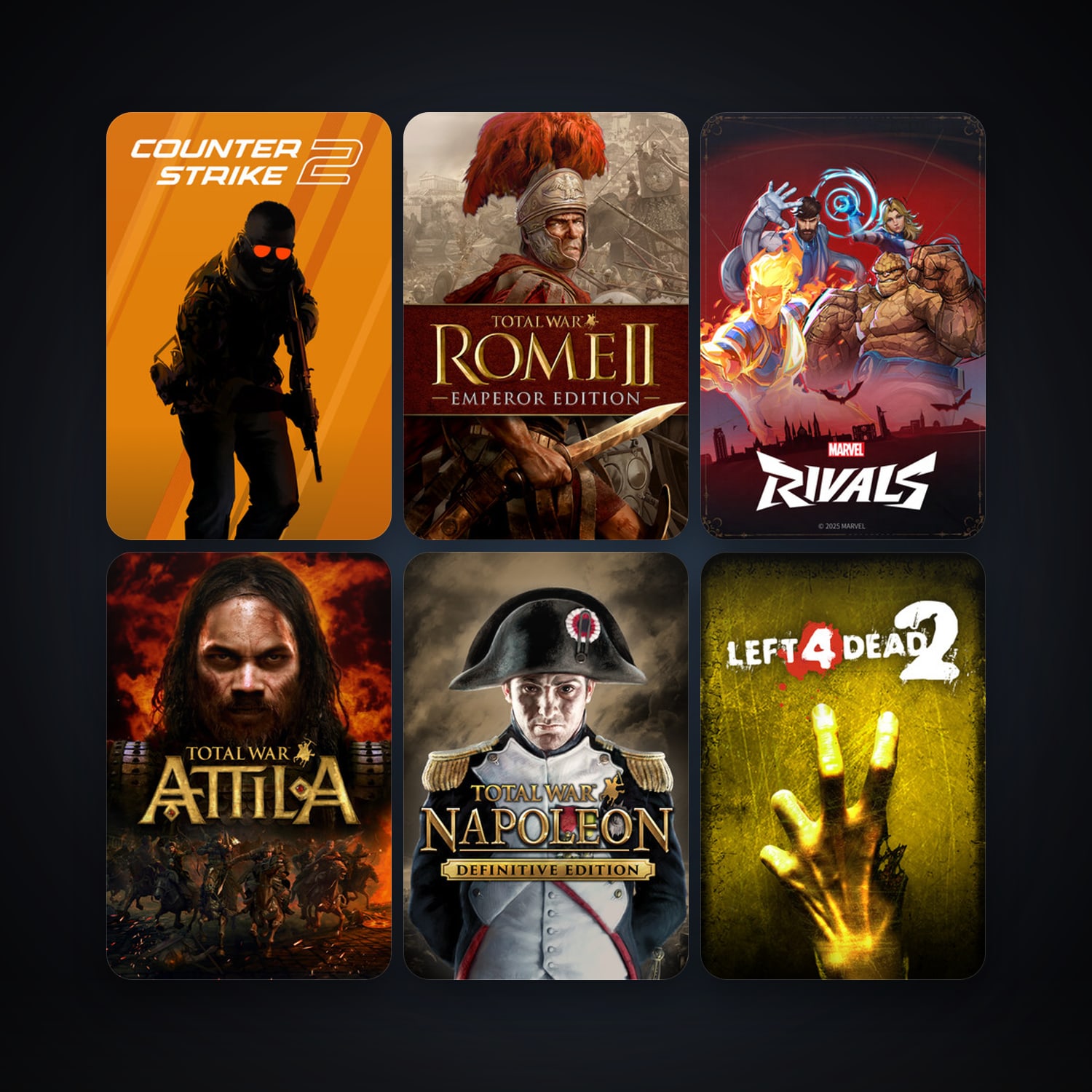 Left 4 Dead 2 + CS2 Prime, 12 games, clean — HabibiAccounts
