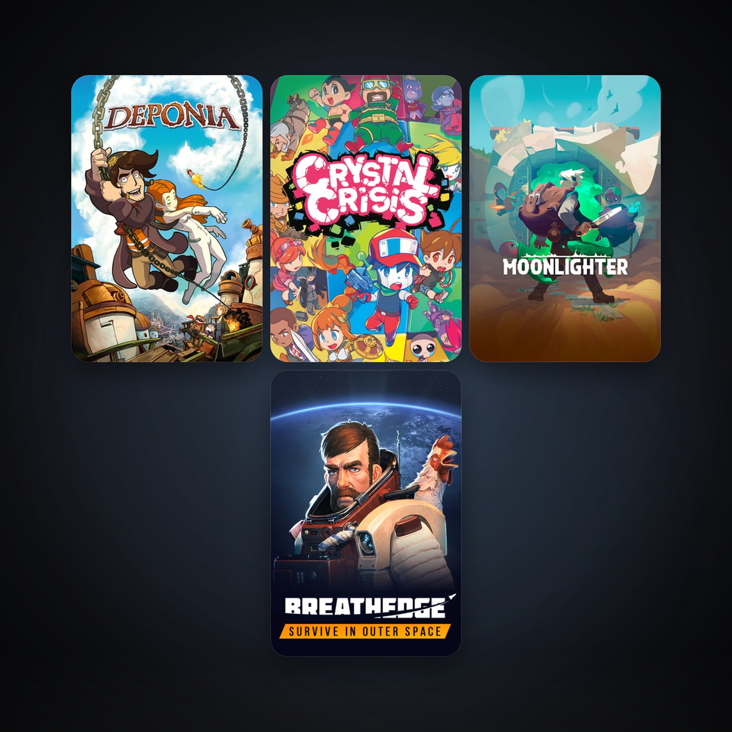 Deponia + Crystal Crisis, 7 games, clean — HabibiAccounts