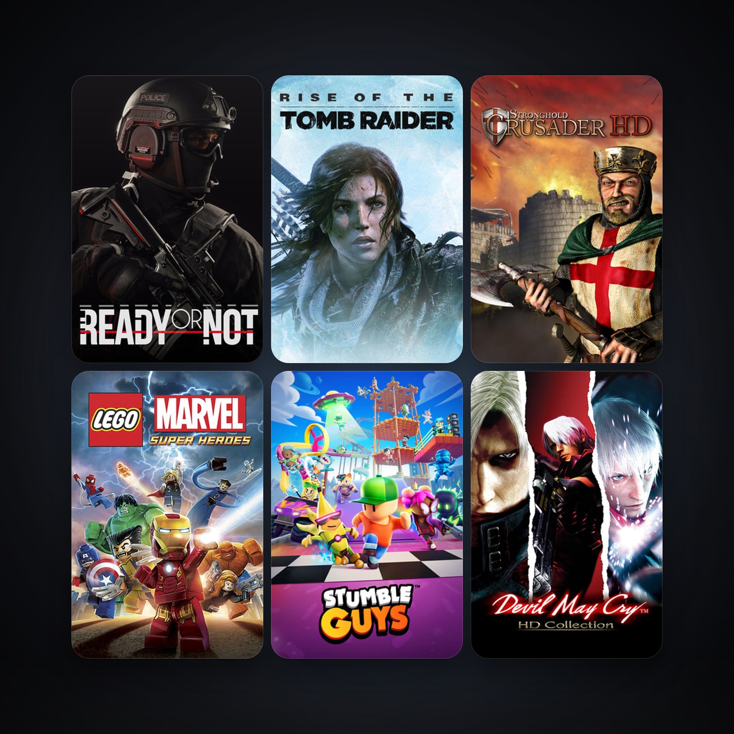 Stronghold Crusader HD + LEGO Marvel Super Heroes, 11 games, clean — HabibiAccounts