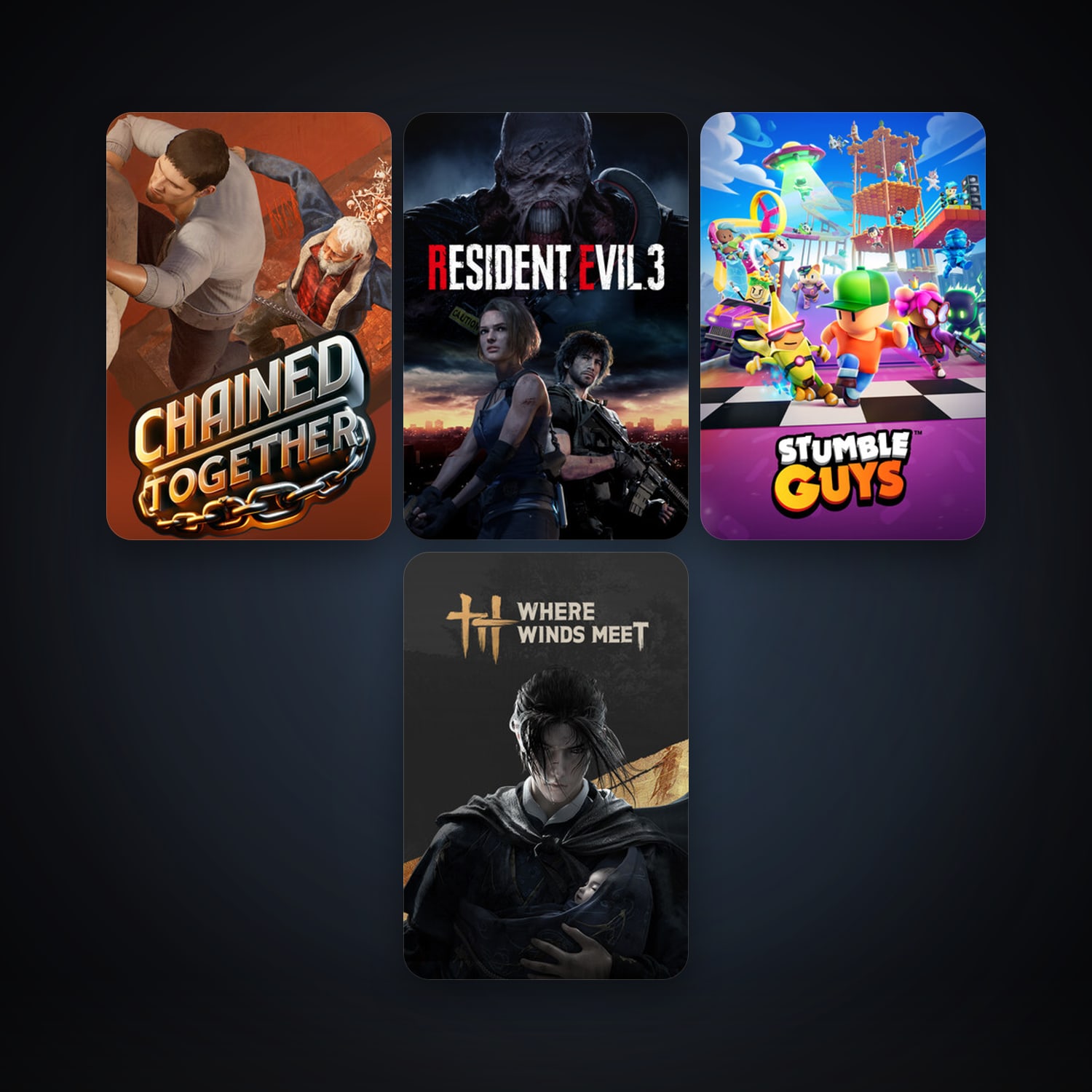RESIDENT EVIL 3 + Stumble Guys, 5 games, clean — HabibiAccounts