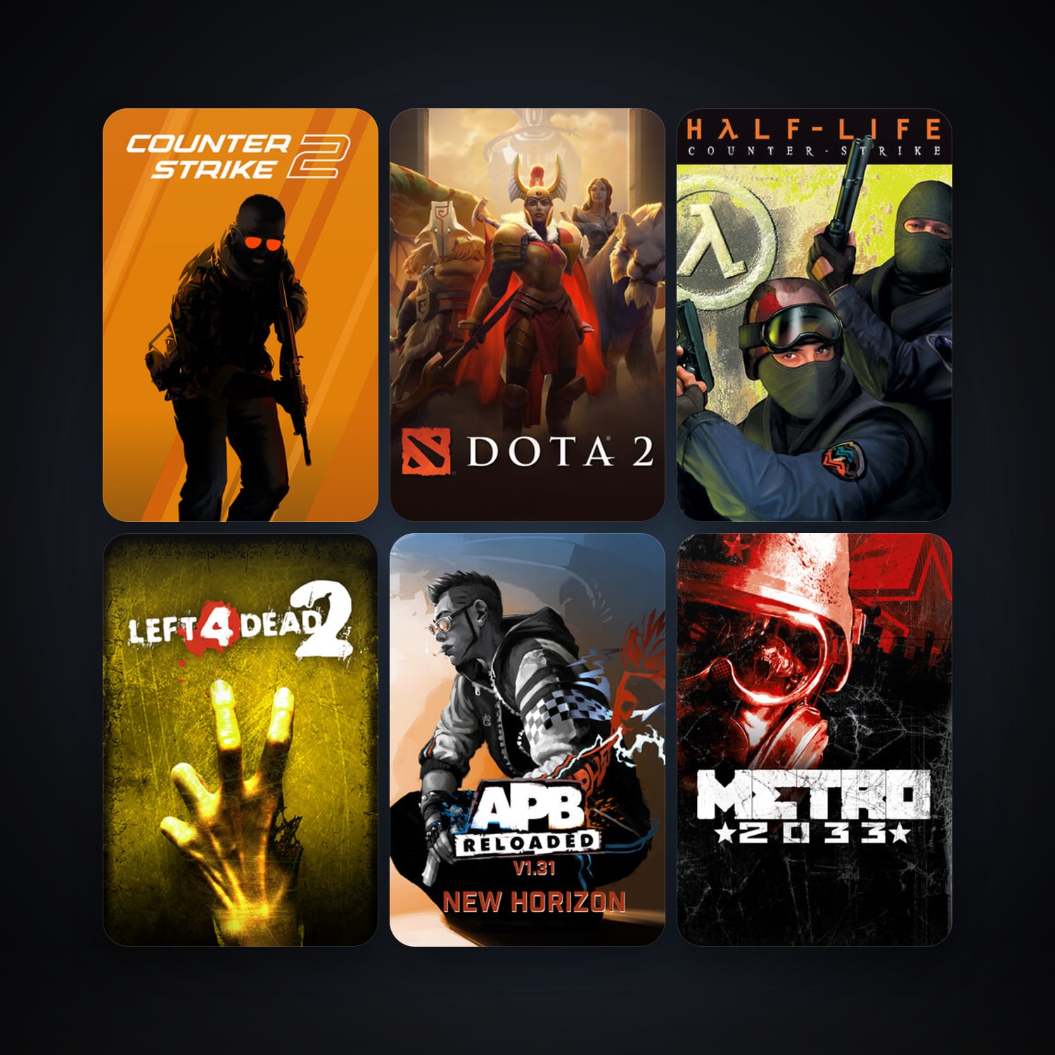 Counter-Strike + Team Fortress Classic, 29 games, Steam 10, clean — HabibiAccounts