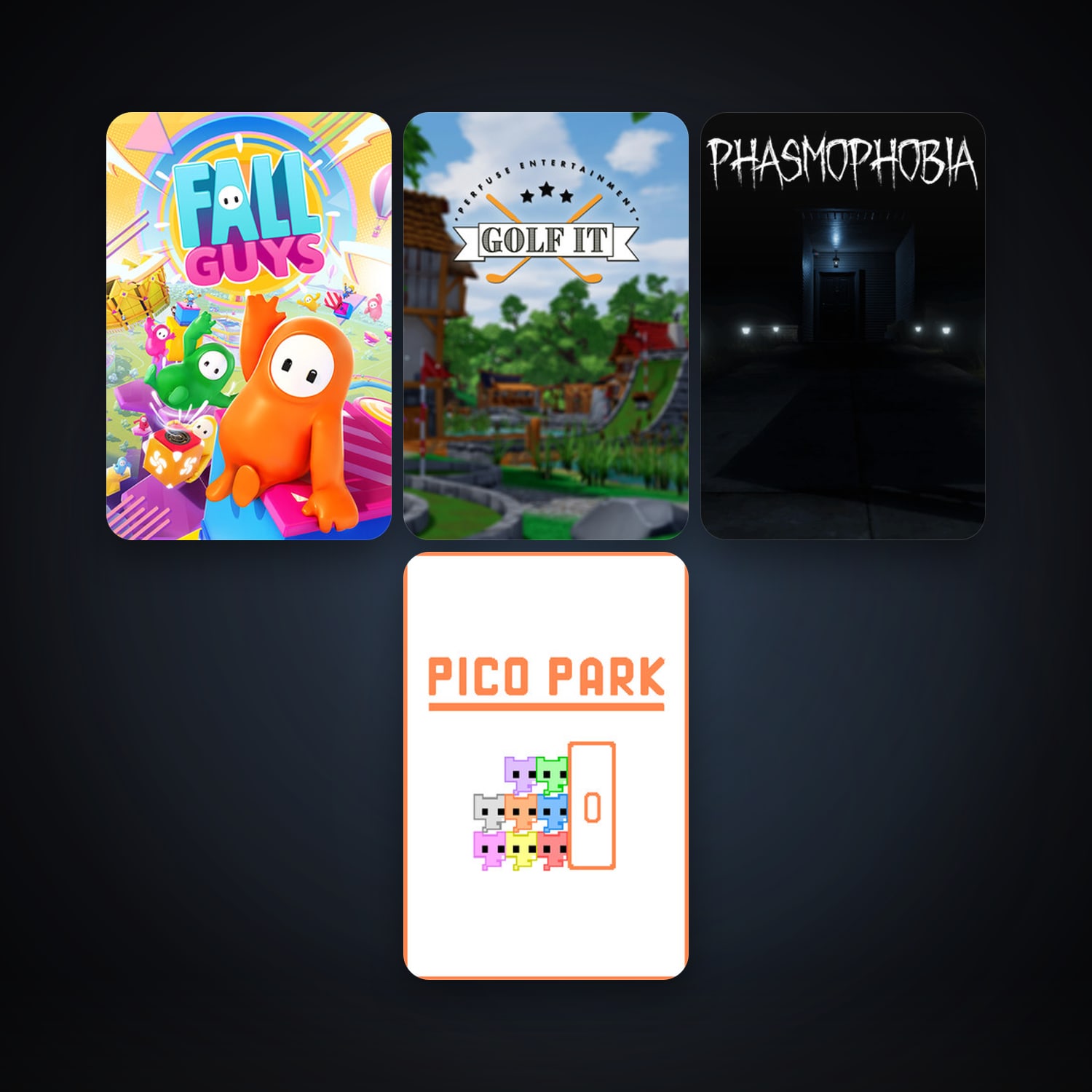 Golf It! + Phasmophobia, 8 games, clean — HabibiAccounts