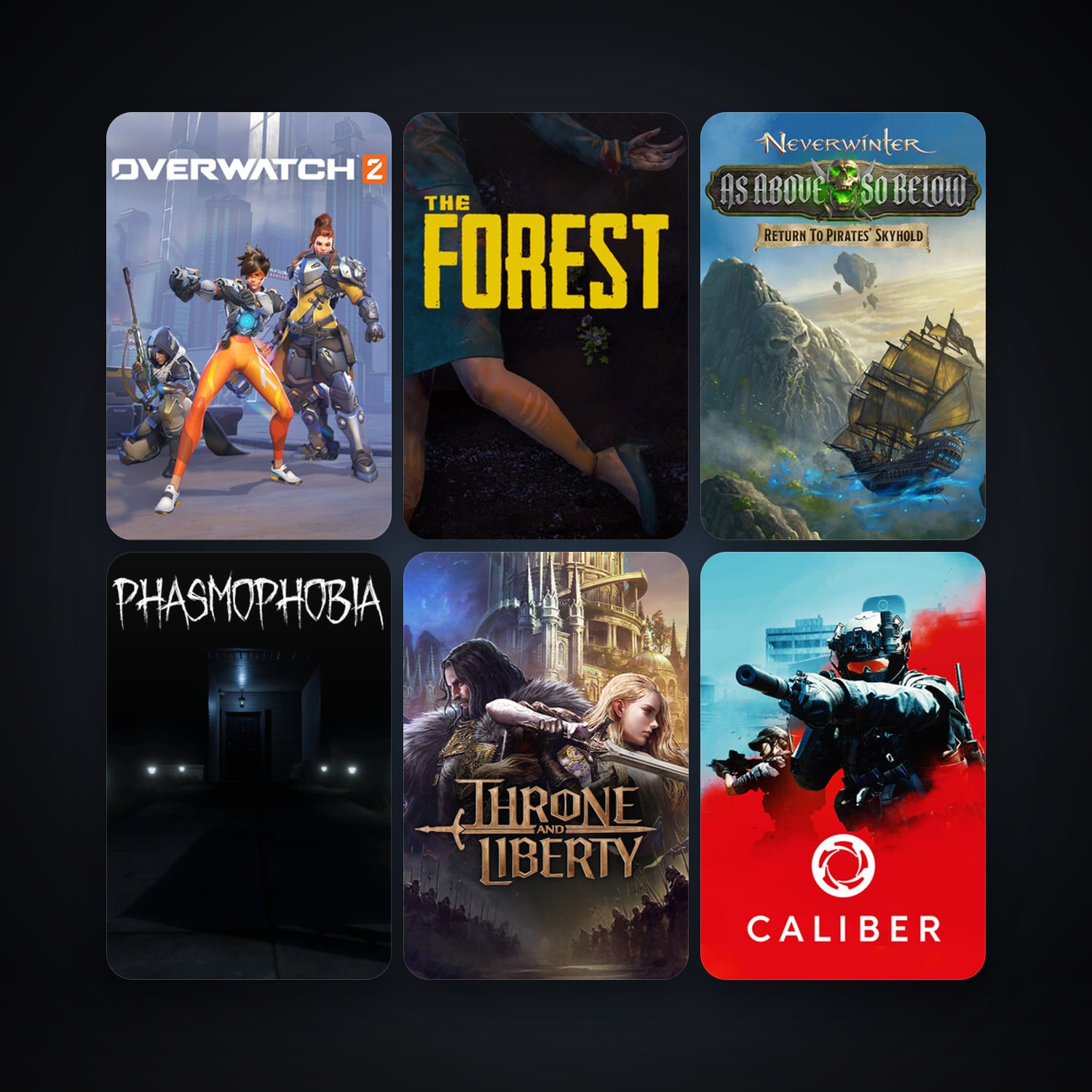 Neverwinter + The Forest, 11 games, clean — HabibiAccounts