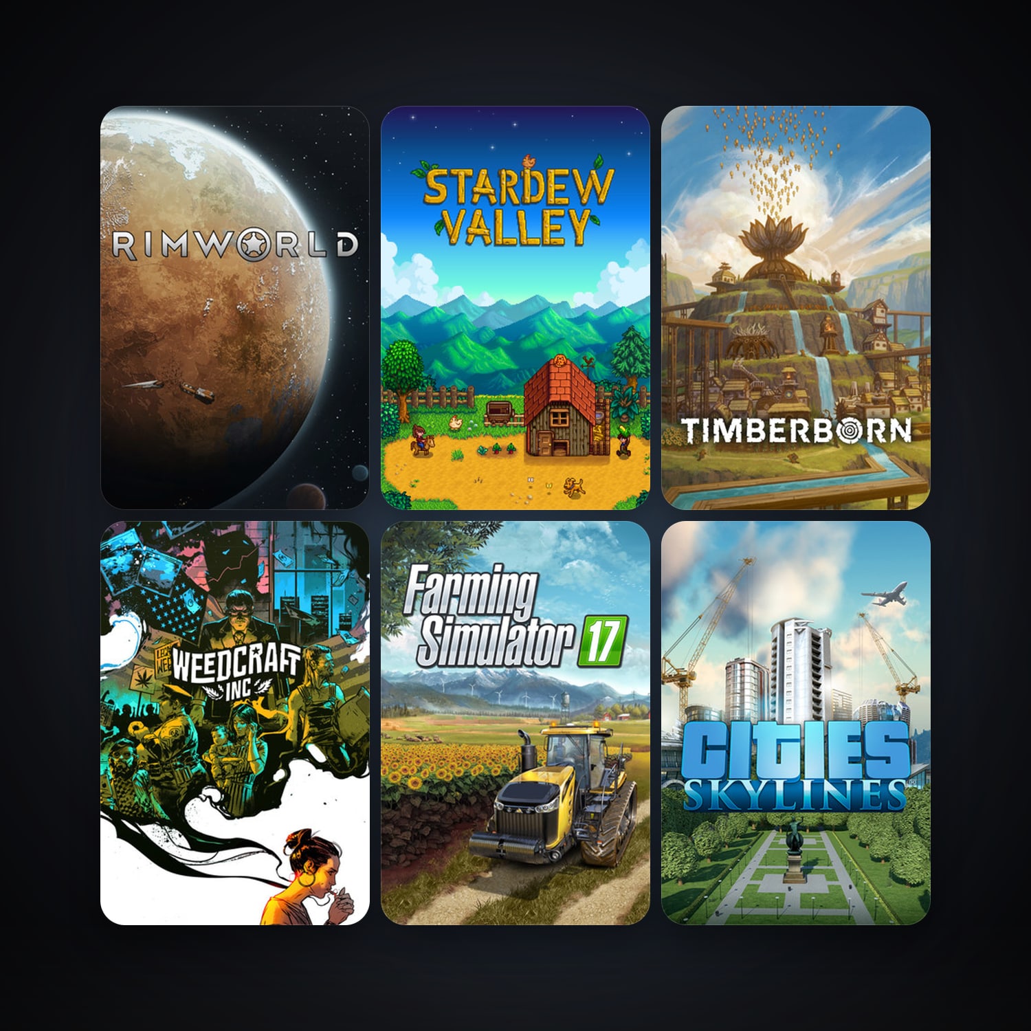 Cities: Skylines + Sid Meier's Civilization VI, 11 games, clean — HabibiAccounts
