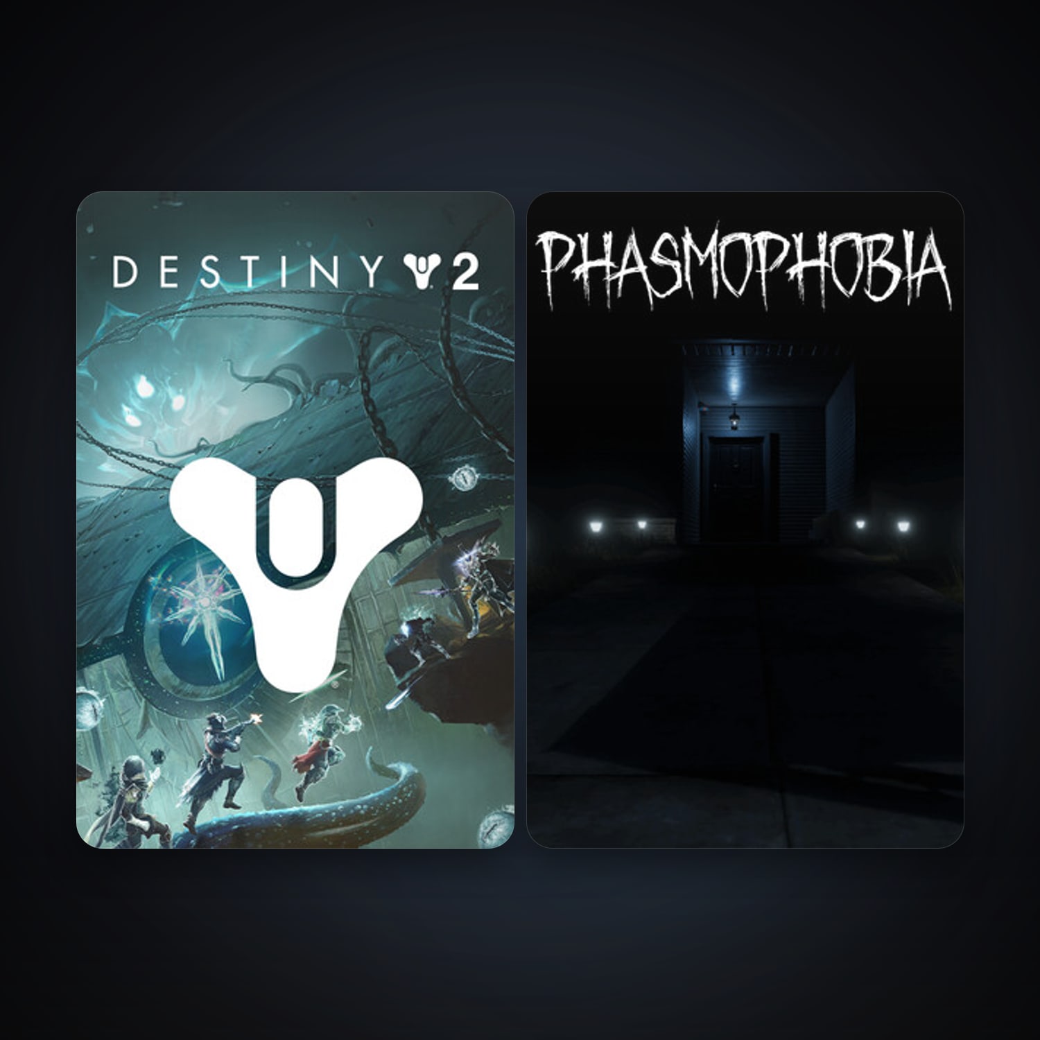 Phasmophobia + Destiny 2, 8 games, clean — HabibiAccounts