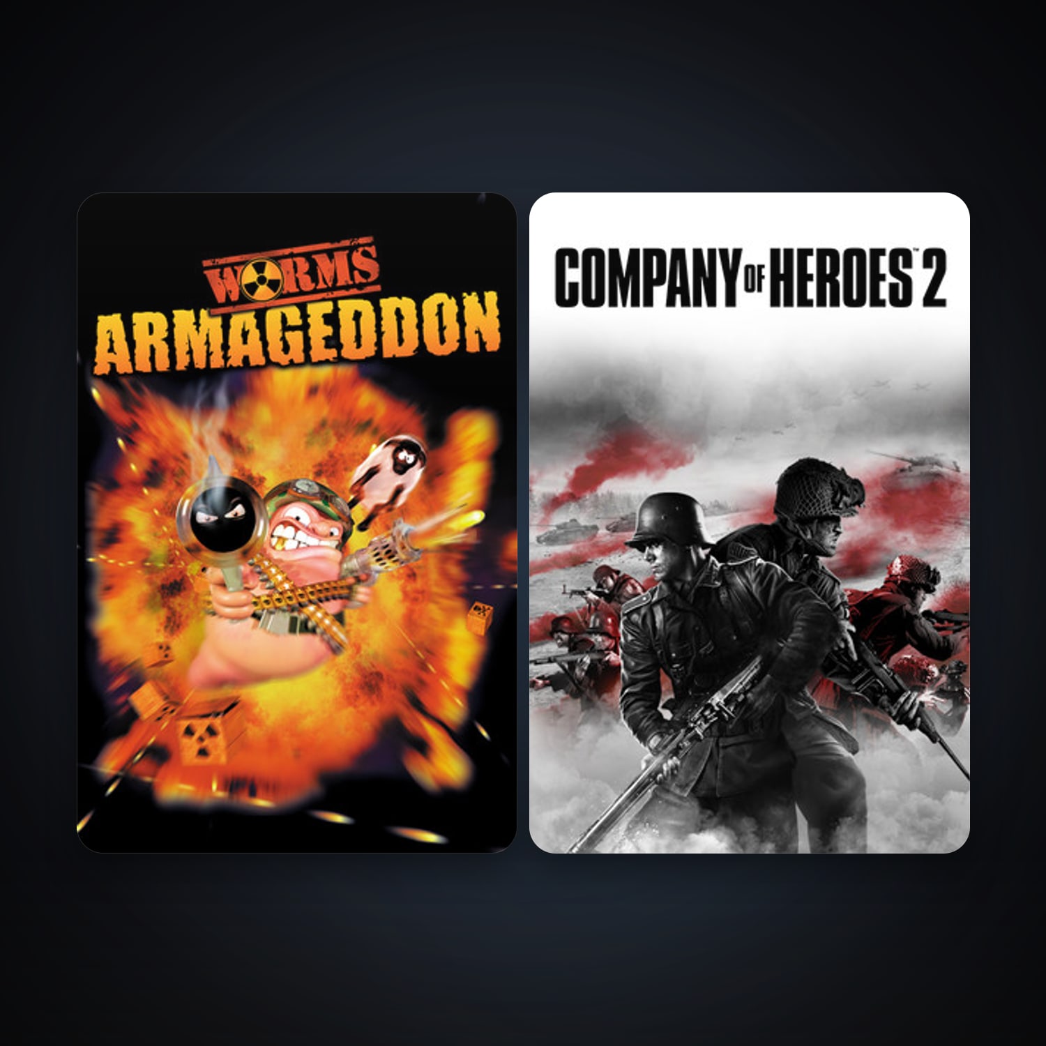 Worms Armageddon + Company of Heroes 2, 3 games, clean — HabibiAccounts