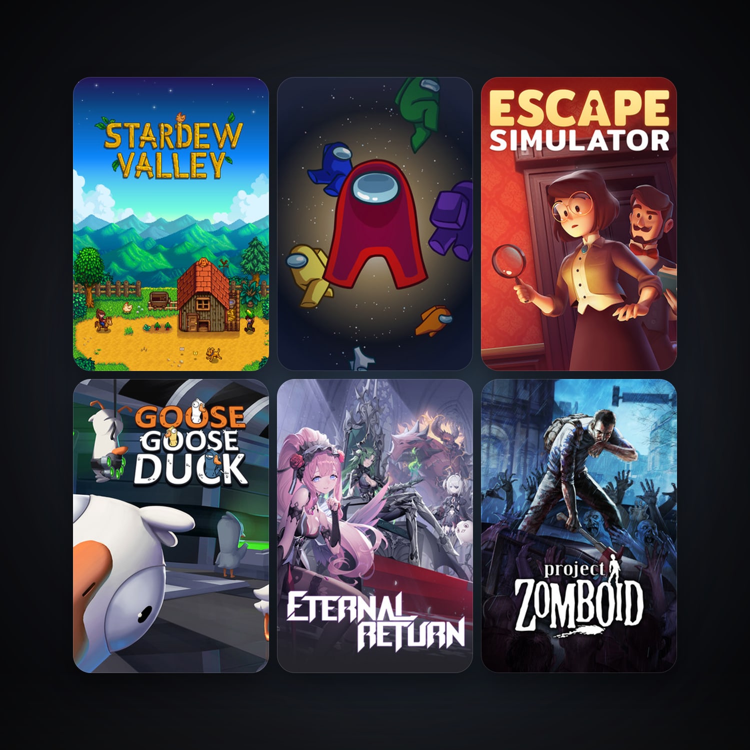 Project Zomboid + Stardew Valley, 10 games, clean — HabibiAccounts