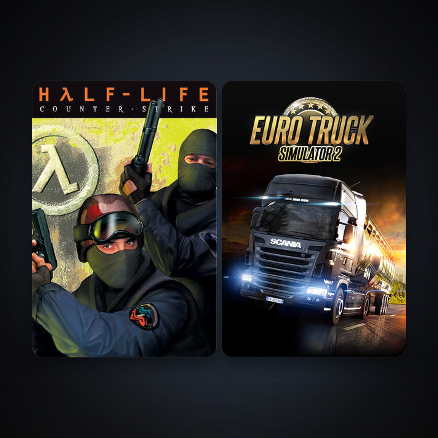 Counter-Strike + Euro Truck Simulator 2, 4 games, clean — HabibiAccounts