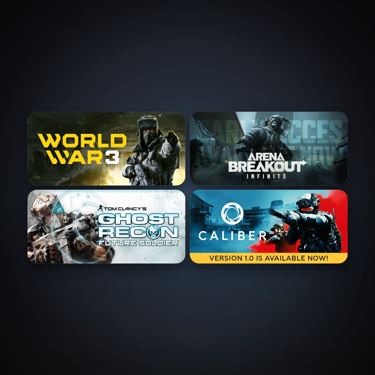 Tom Clancy's Ghost Recon: Future Soldier + Caliber, 17 games, clean — HabibiAccounts