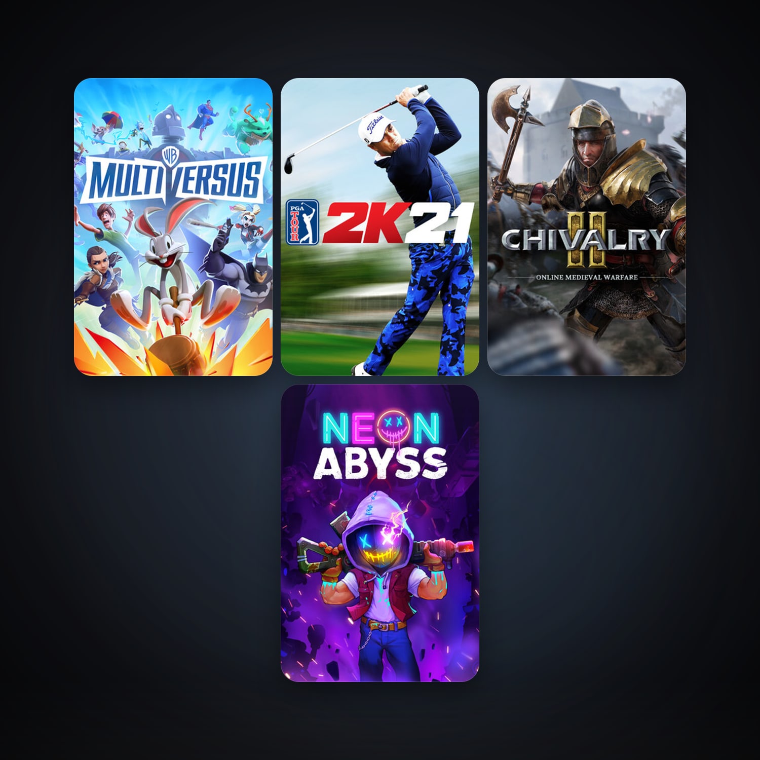 Neon Abyss + PGA TOUR 2K21, 6 games, clean — HabibiAccounts