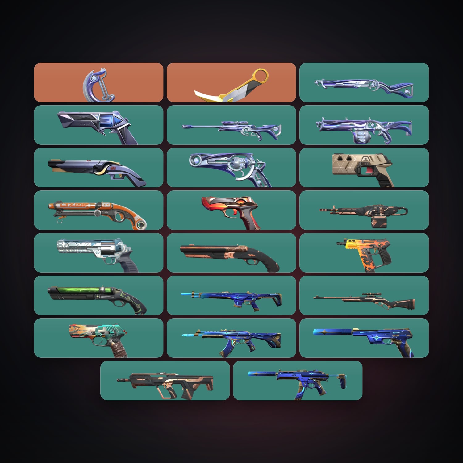 AP Silver 1 locker — 2 knives, 23 skins, lvl 198 — HabibiAccounts