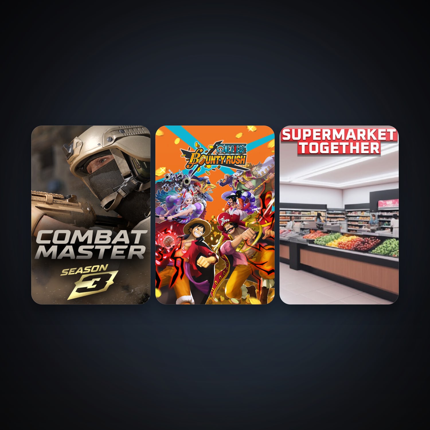 Combat Master: Season 1 + Supermarket Together, 7 games, clean — HabibiAccounts