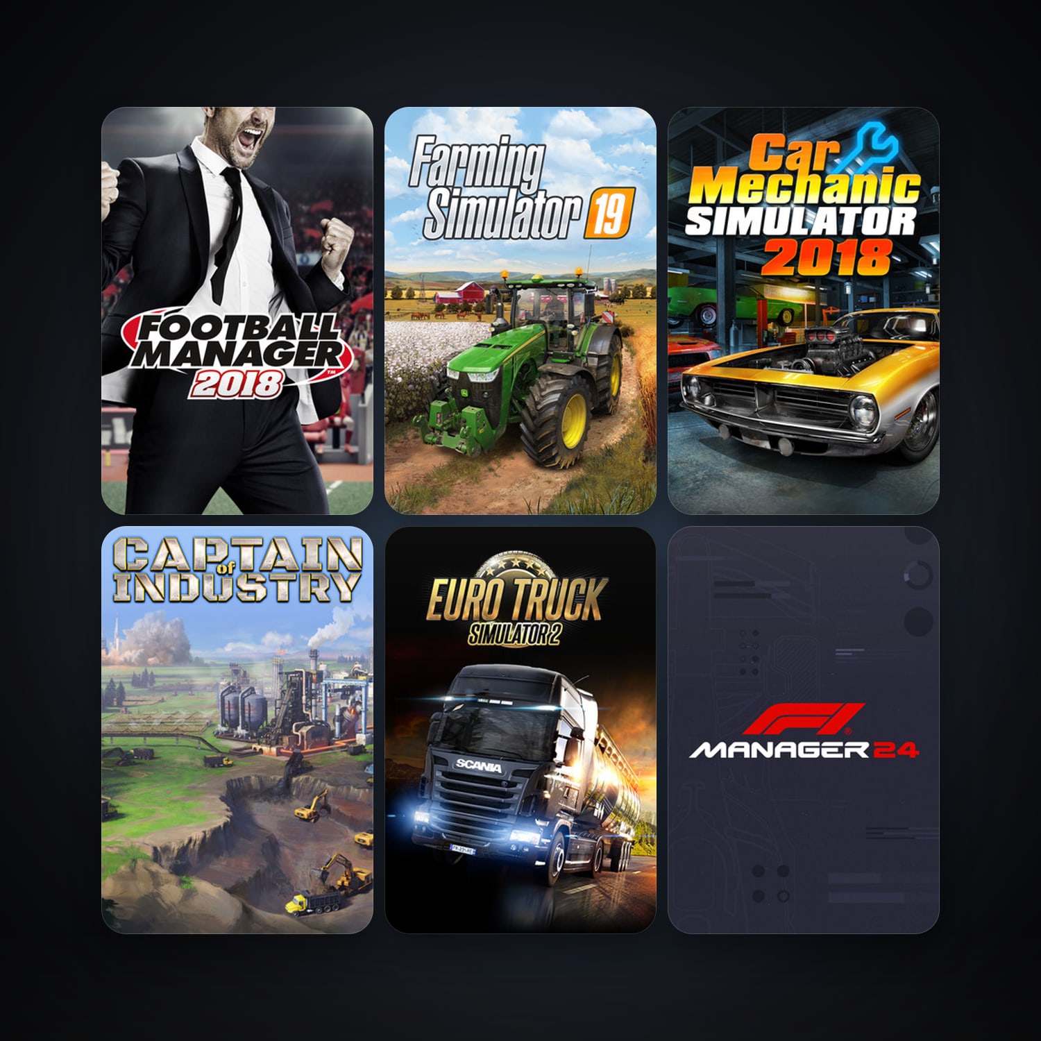 Railroad Tycoon 3 + Euro Truck Simulator 2, 28 games, clean — HabibiAccounts