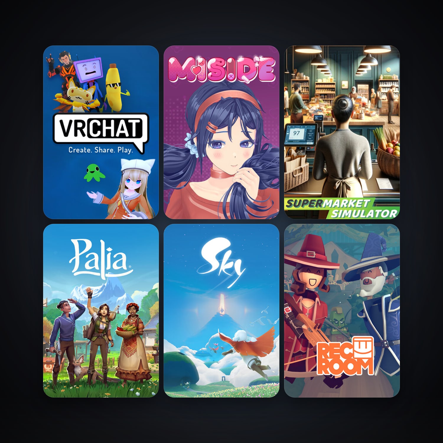 VRChat + Rec Room, 18 games, clean — HabibiAccounts