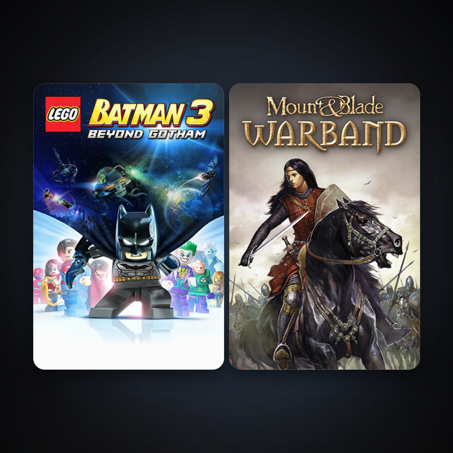 Mount & Blade: Warband + LEGO Batman 3: Beyond Gotham, 2 games, clean — HabibiAccounts