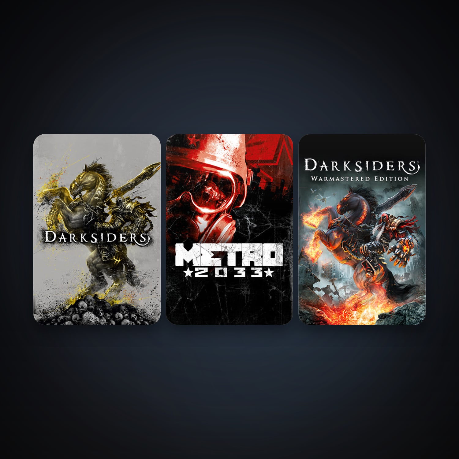 Metro 2033 + Darksiders, 3 games, clean — HabibiAccounts