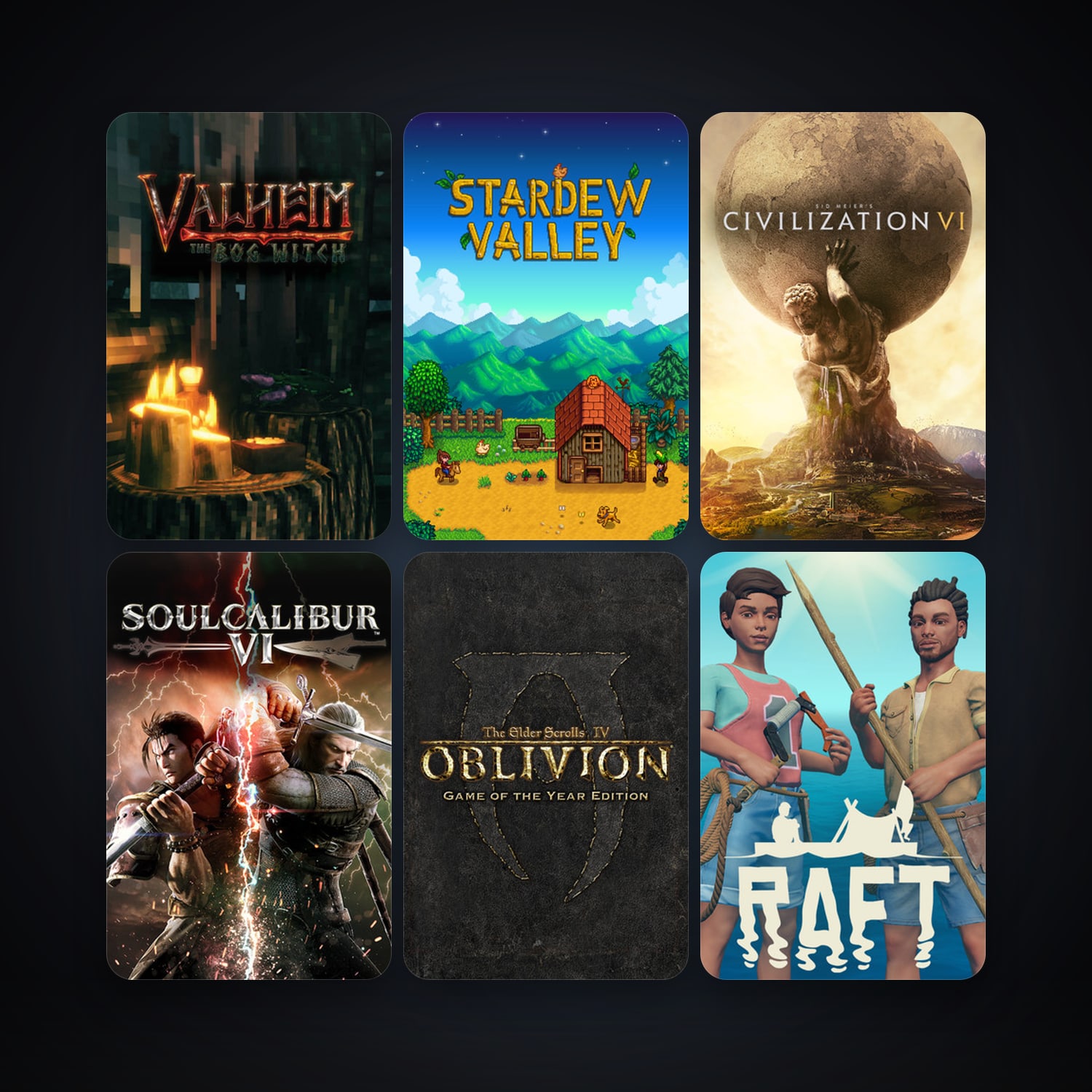 The Elder Scrolls IV: Oblivion Game of the Year Edition + Sid Meier's Civilization VI, 12 games, clean — HabibiAccounts