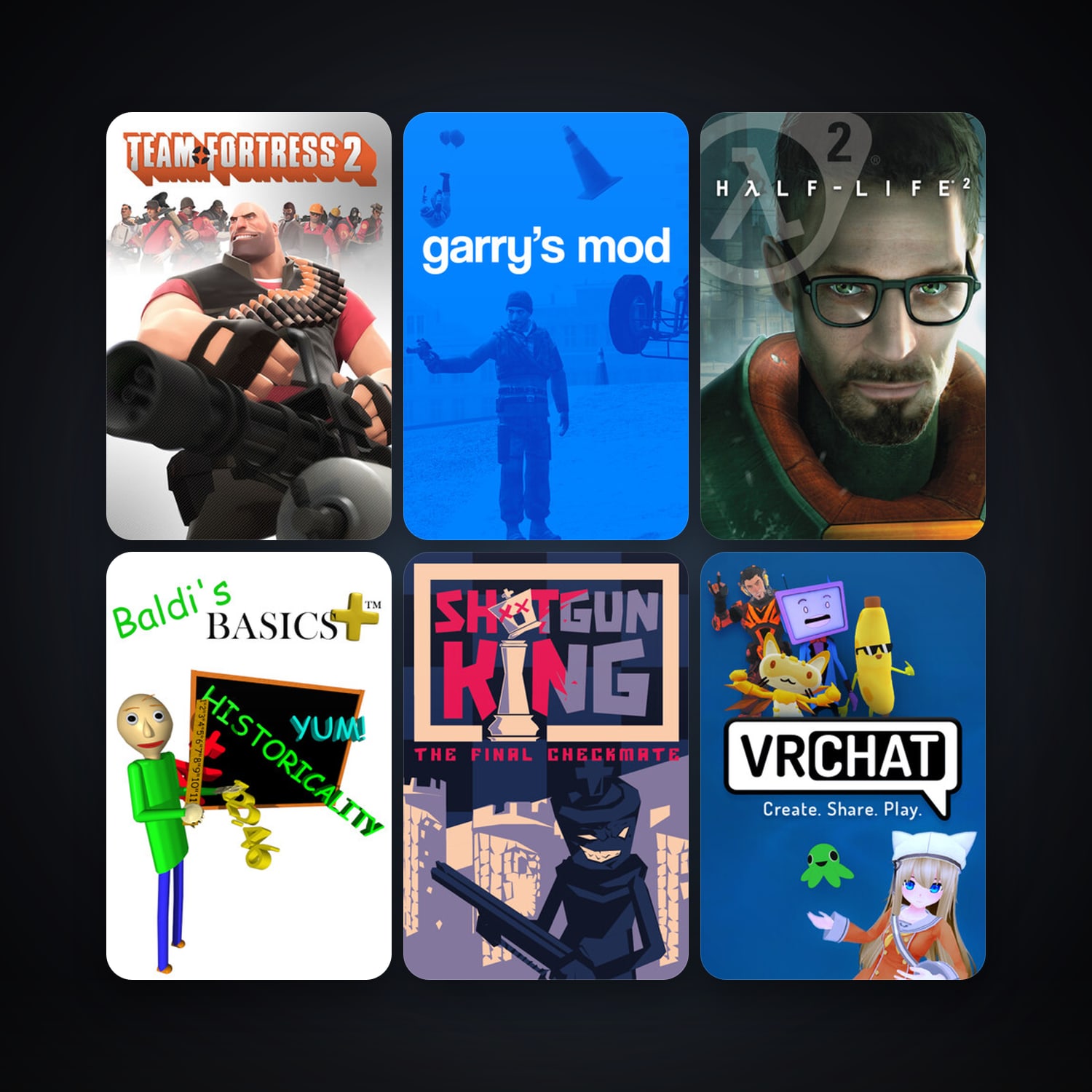 Half-Life 2 + Team Fortress 2, 36 games, clean — HabibiAccounts