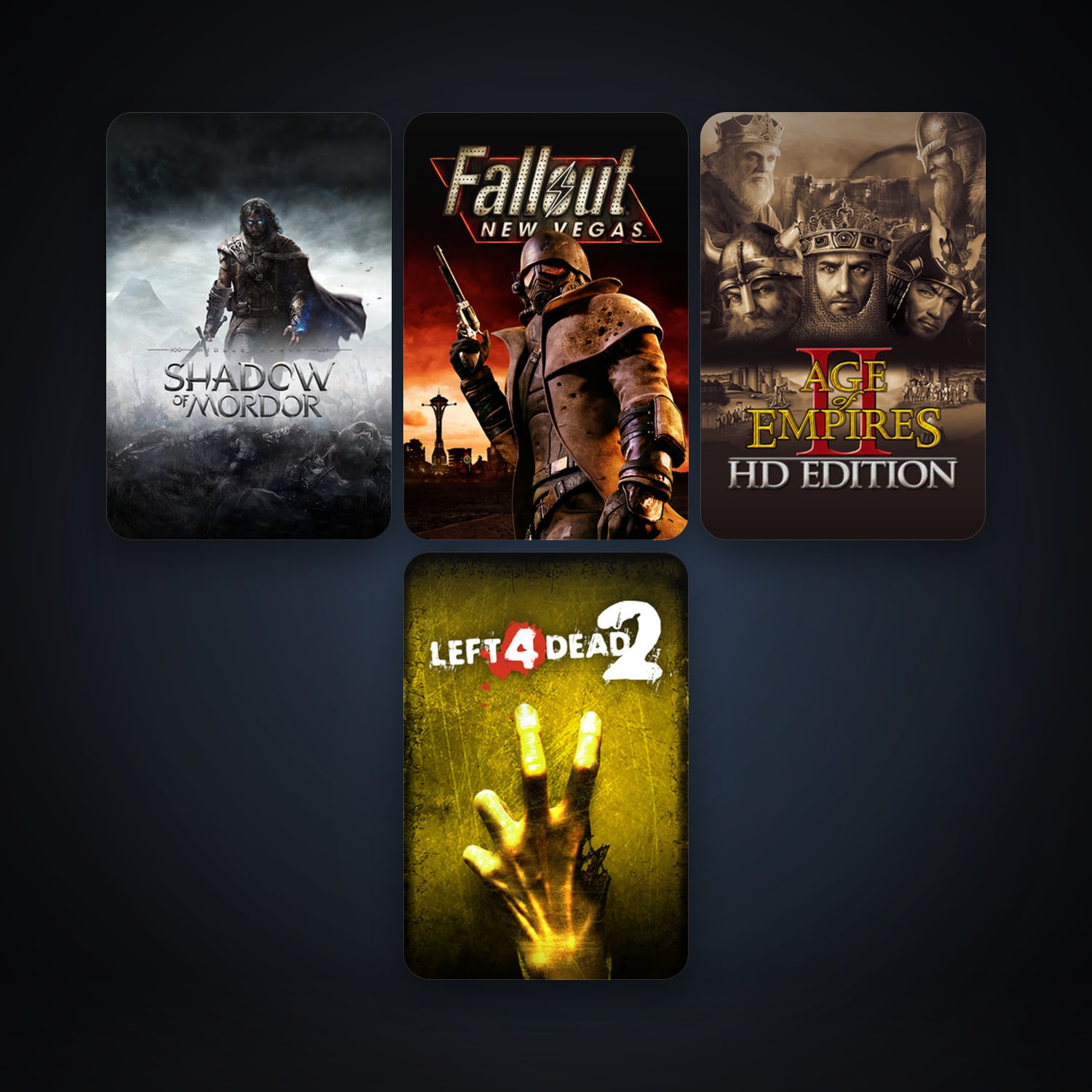 Left 4 Dead 2 + Fallout: New Vegas, 7 games, clean — HabibiAccounts