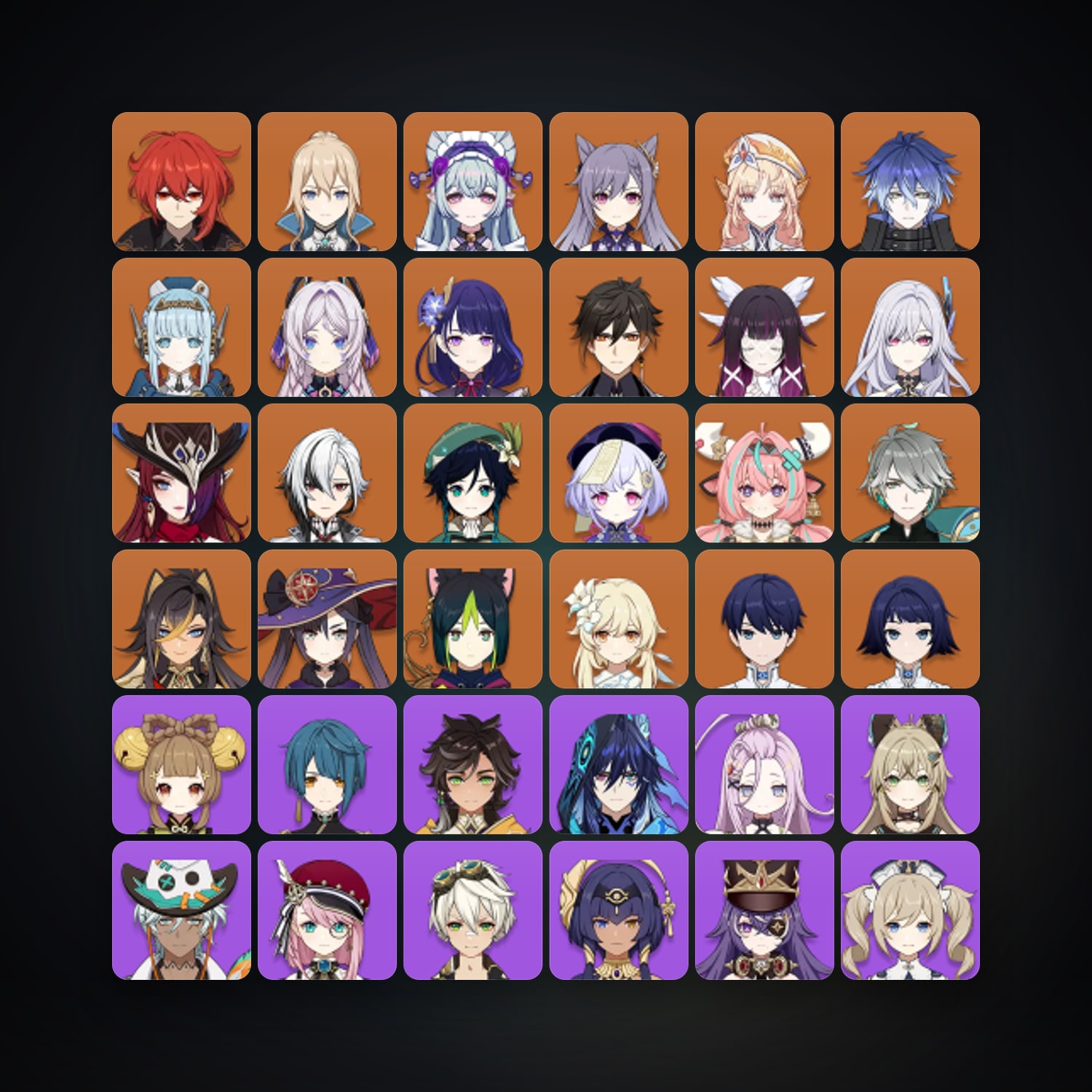 جينشن إمباكت | AR 58 | 70 شخصية | 21× 5★ — HabibiAccounts