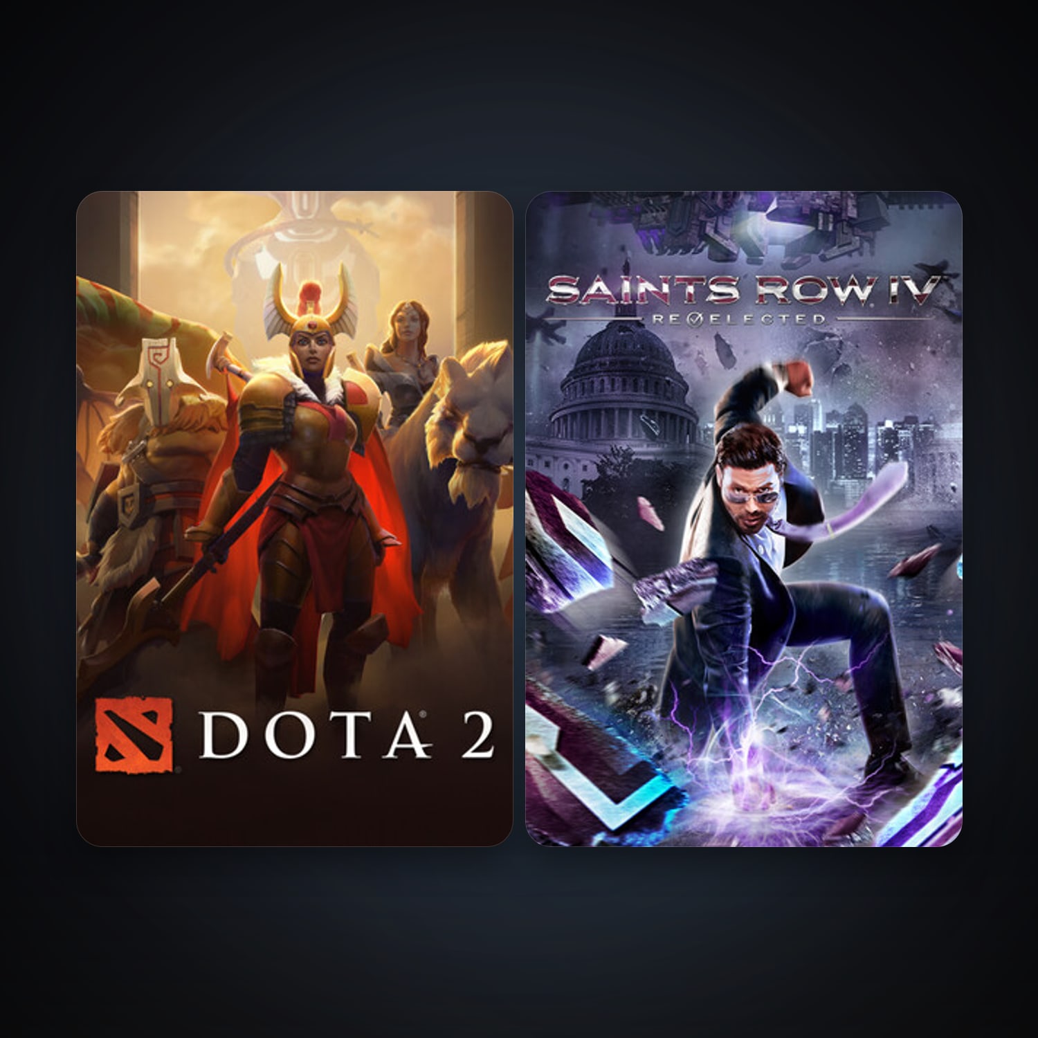 Dota 2 + Saints Row IV, 2 games, clean — HabibiAccounts