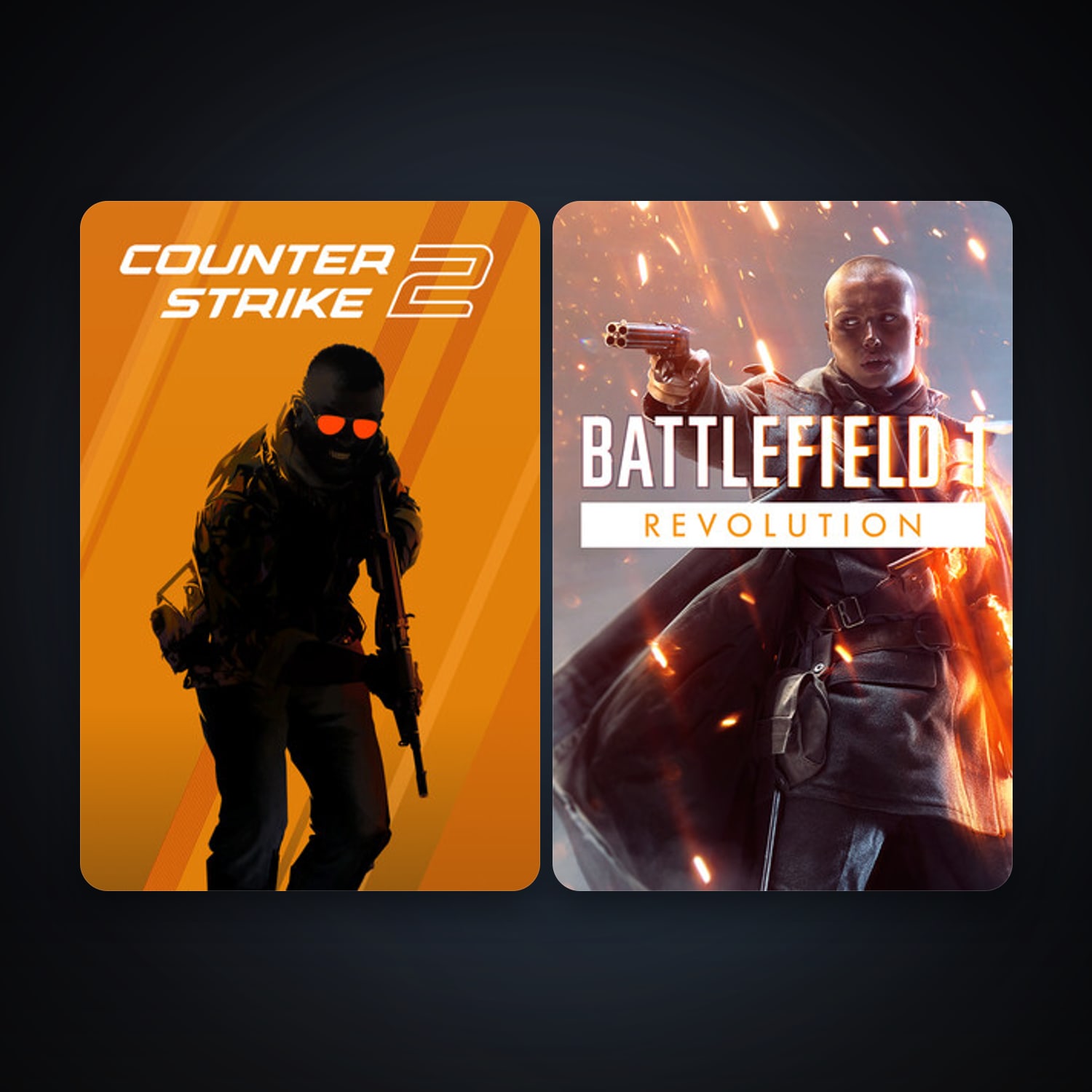 CS2 Prime + Battlefield 1, 2 games, clean — HabibiAccounts