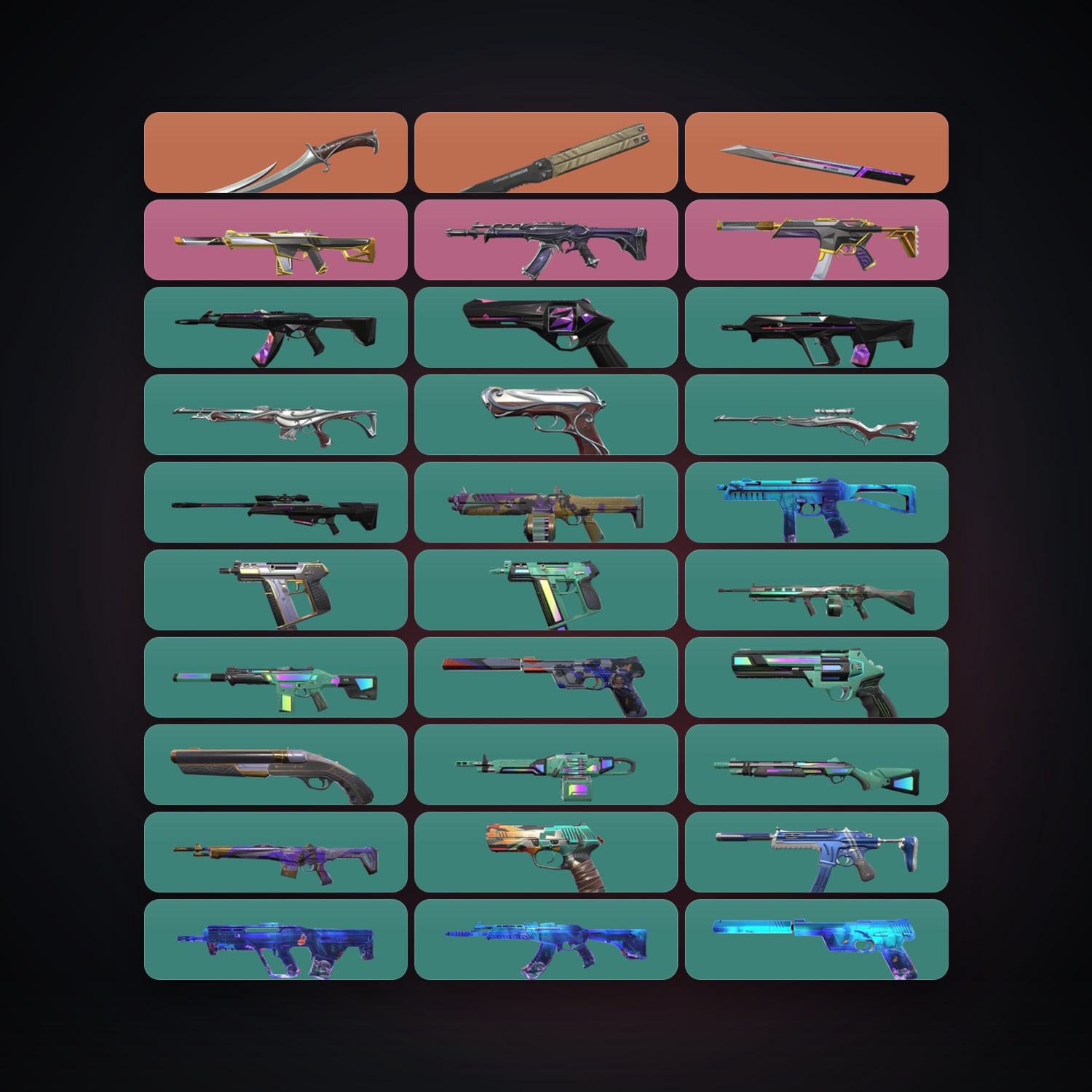 BR Gold 2 locker — 3 knives, 32 skins, lvl 72 — HabibiAccounts