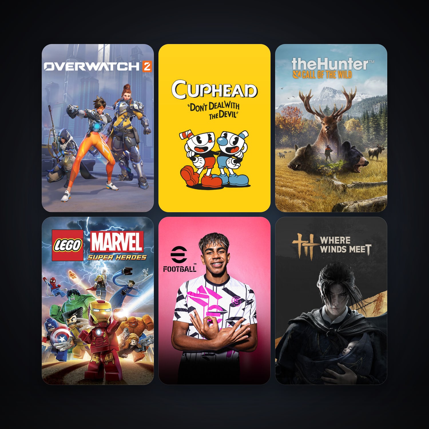 LEGO Marvel Super Heroes + Cuphead, 9 games, clean — HabibiAccounts