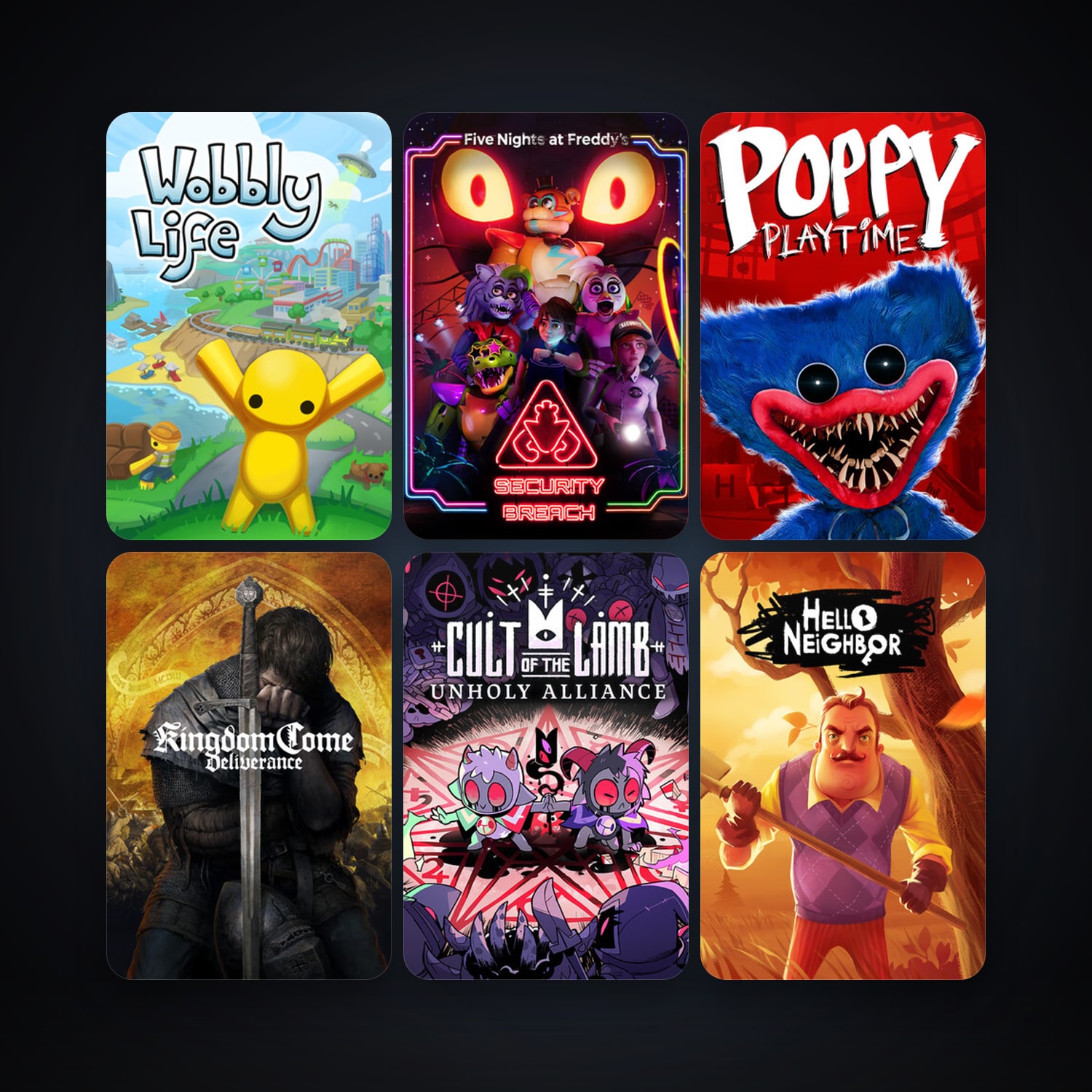 Kingdom Come: Deliverance + Hello Neighbor, 12 games, clean — HabibiAccounts