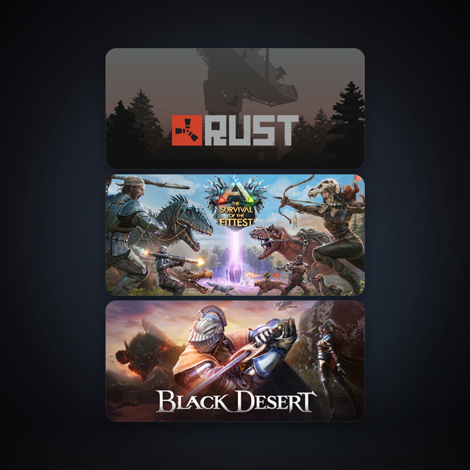 Rust + ARK: The Survival Of The Fittest, 6 games, clean — HabibiAccounts