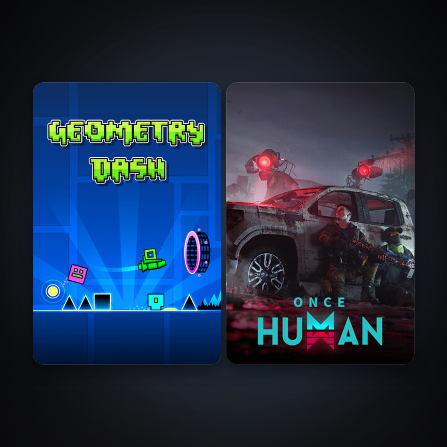 Geometry Dash + Once Human, 3 games, clean — HabibiAccounts