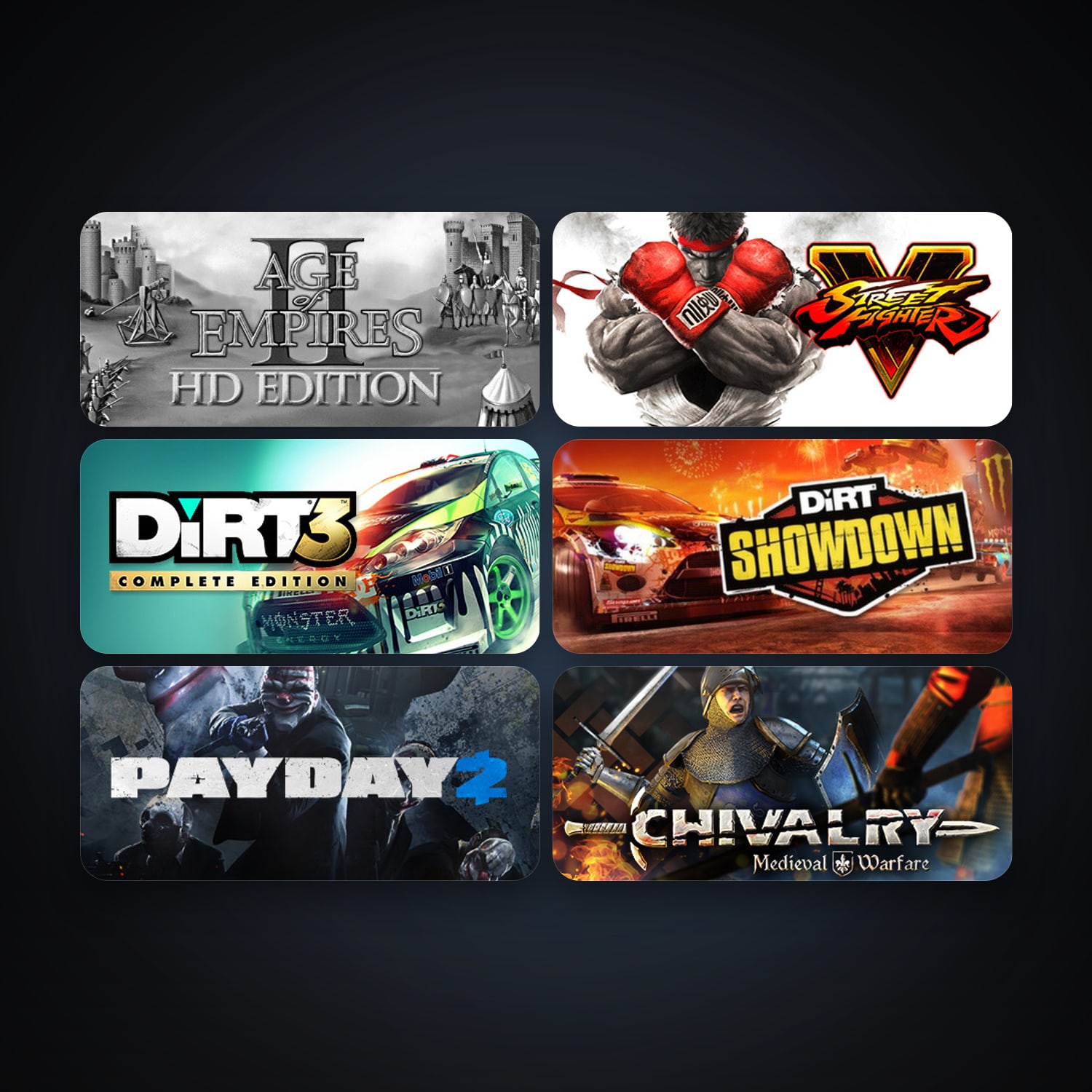 DiRT Showdown + PAYDAY 2, 8 games, clean — HabibiAccounts