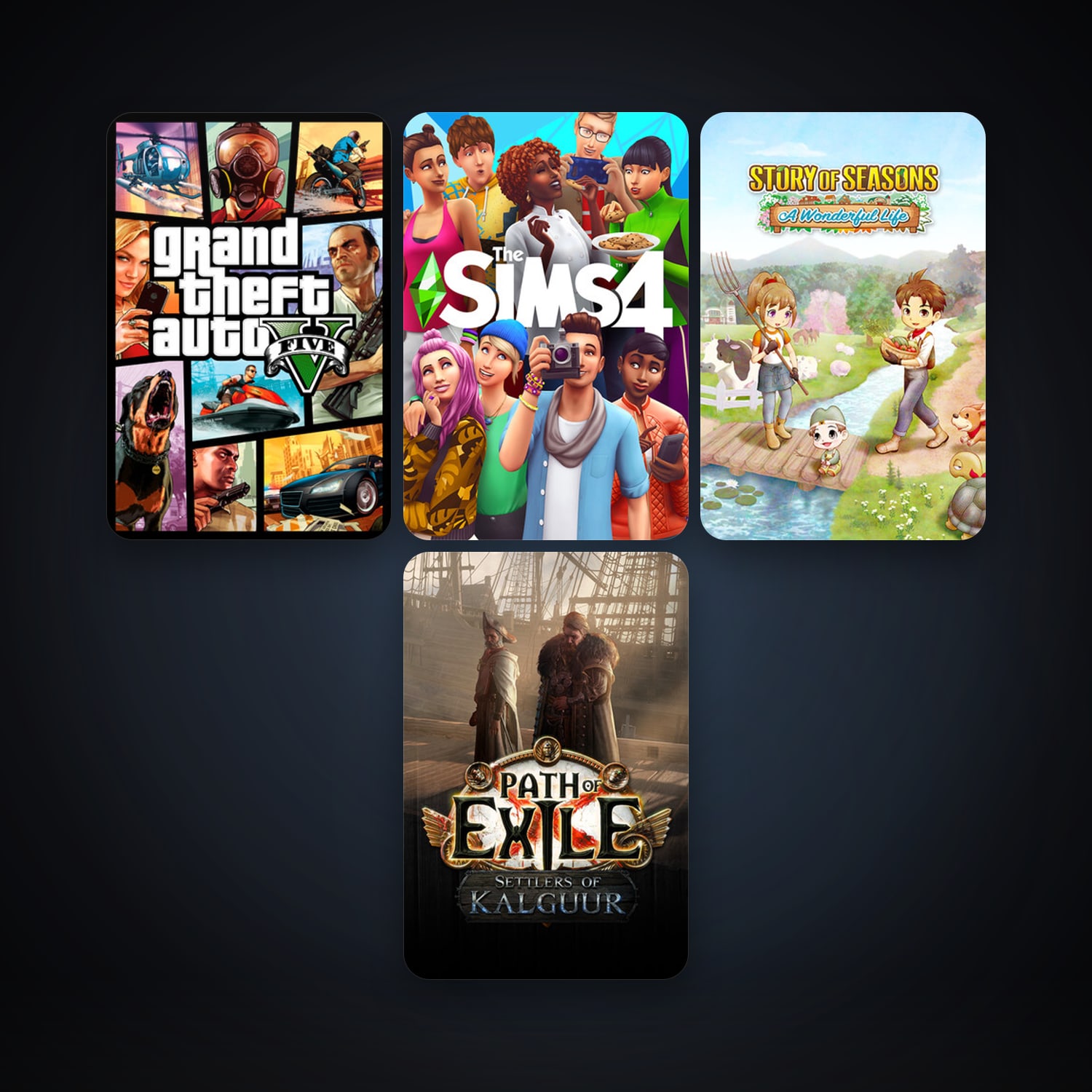 Path of Exile + GTA V, 8 games, clean — HabibiAccounts