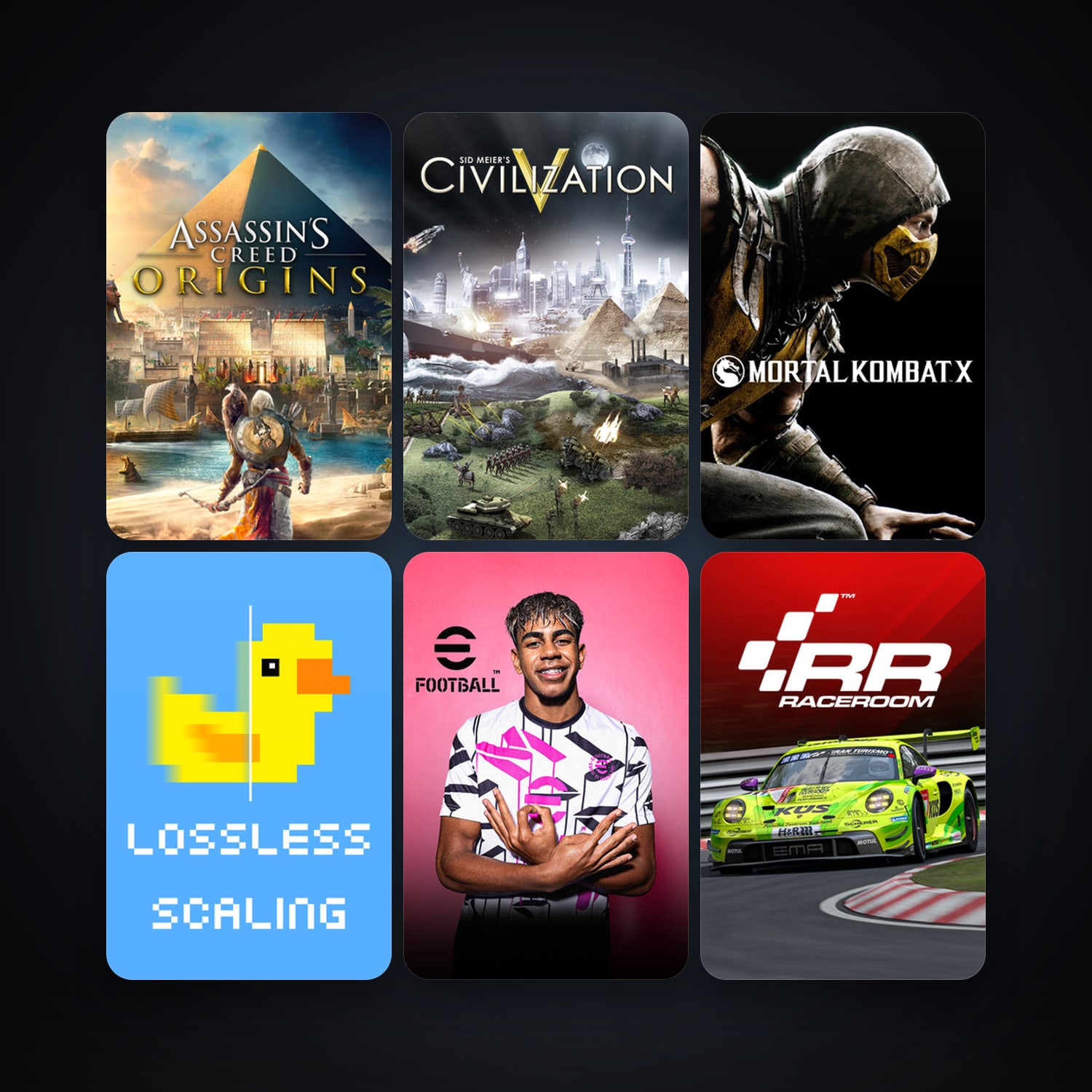 Sid Meier's Civilization V + RaceRoom Racing Experience, 11 games, clean — HabibiAccounts