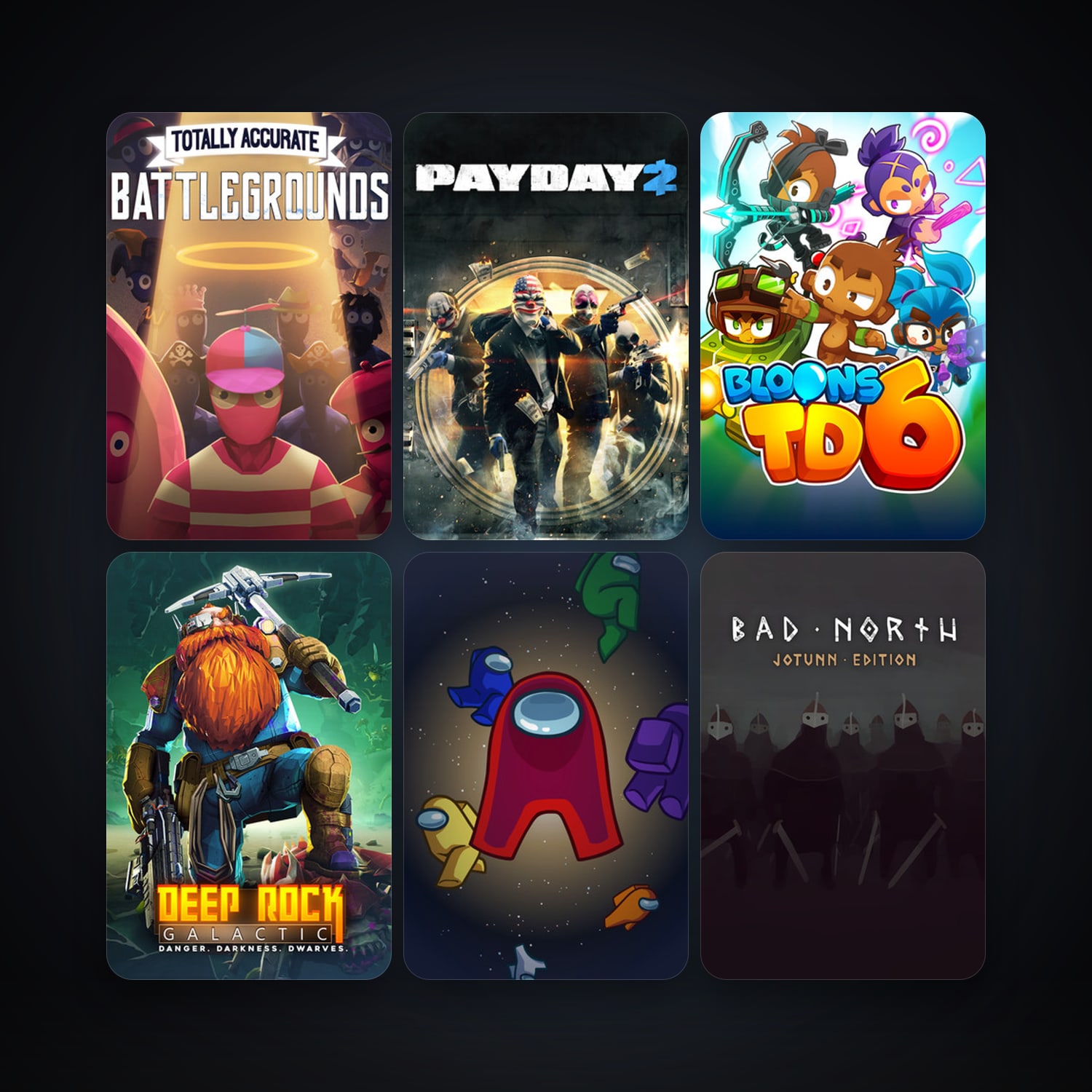 PAYDAY 2 + Deep Rock Galactic, 23 games, clean — HabibiAccounts