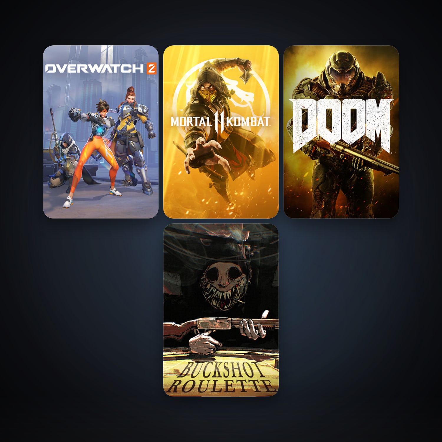 DOOM + Mortal Kombat 11, 7 games, clean — HabibiAccounts