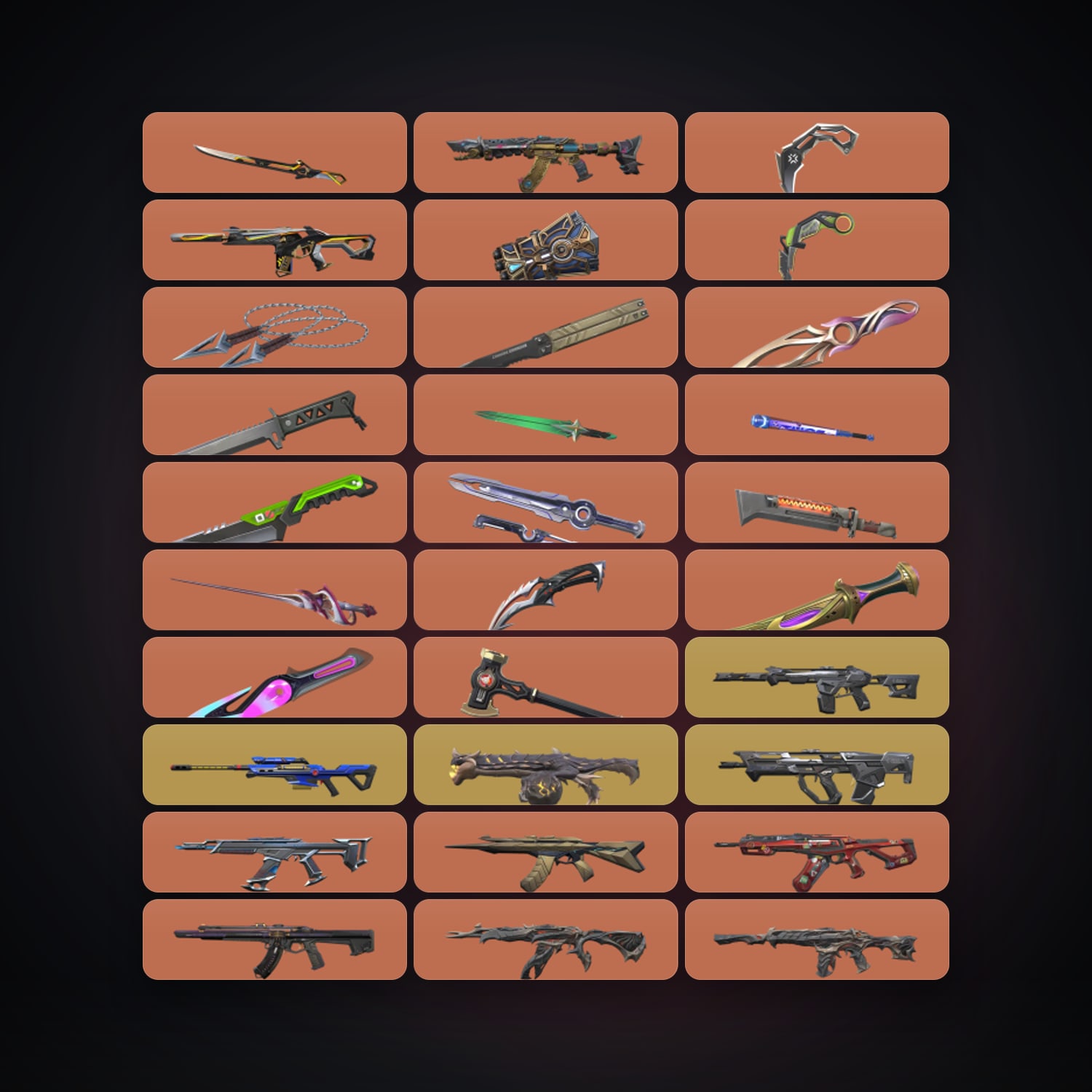 BR Gold 2 locker — 18 knives, 168 skins, lvl 189 — HabibiAccounts