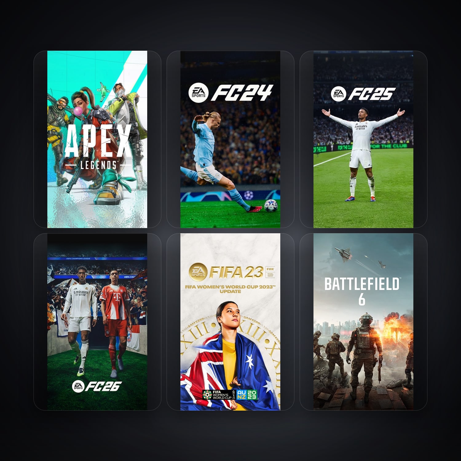 EA Apex Legends + Battlefield V — FR — 9 games — HabibiAccounts