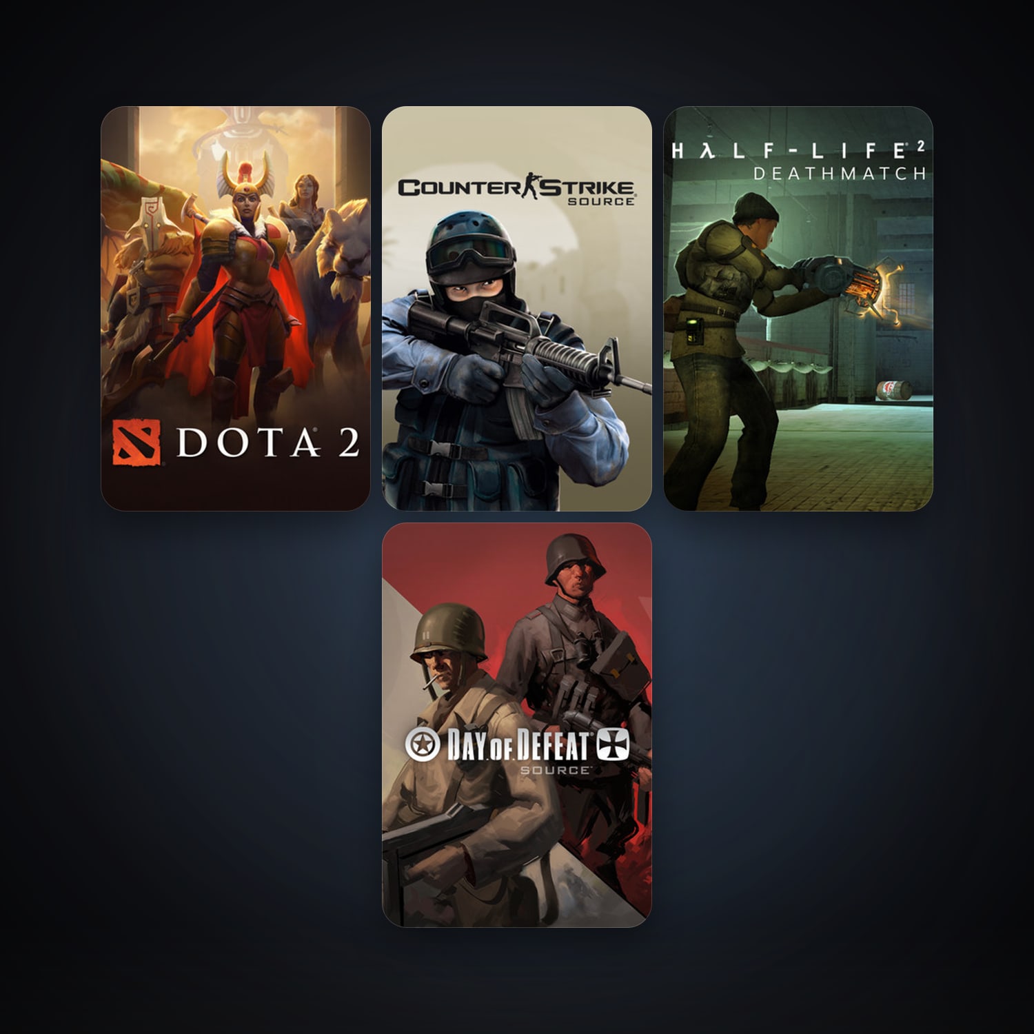Counter-Strike: Source + Day of Defeat: Source, 6 games, clean — HabibiAccounts