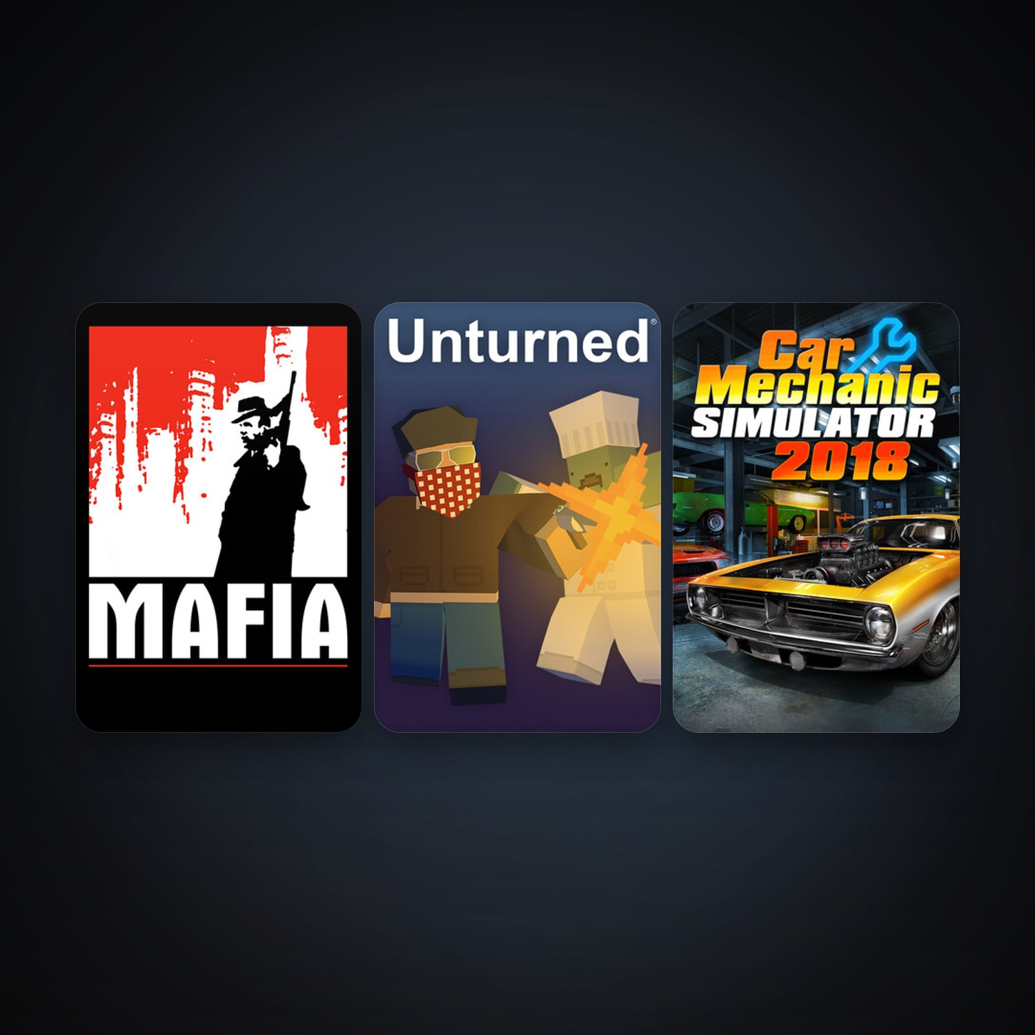 Mafia + Unturned, 11 games, clean — HabibiAccounts