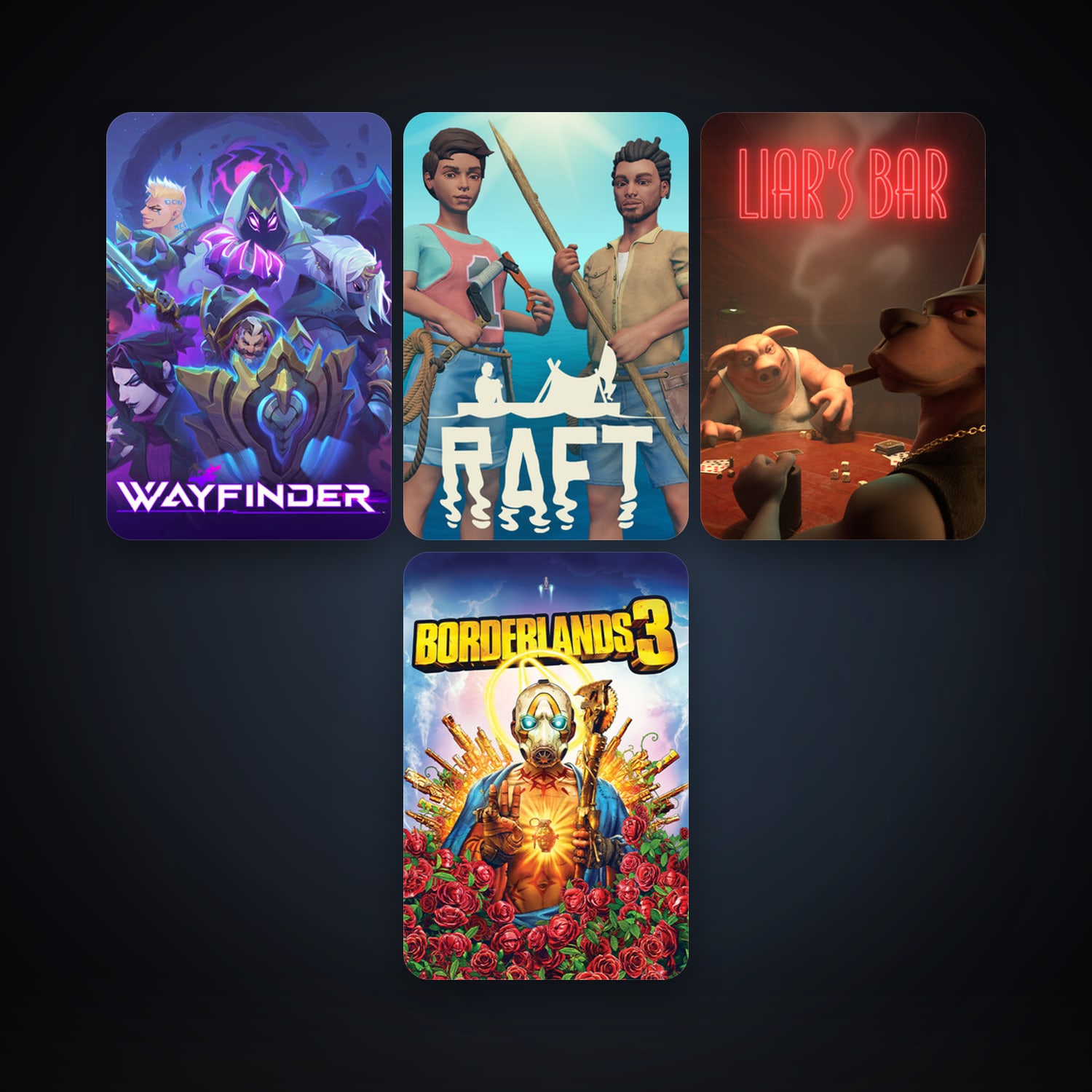Borderlands 3 + Raft, 5 games, clean — HabibiAccounts