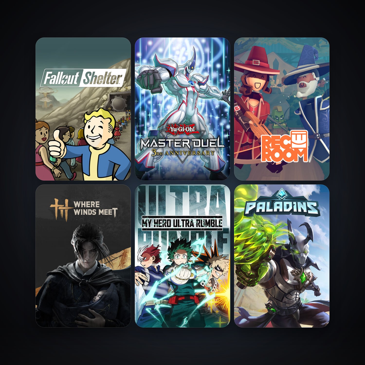 Paladins + Rec Room, 16 games, clean — HabibiAccounts