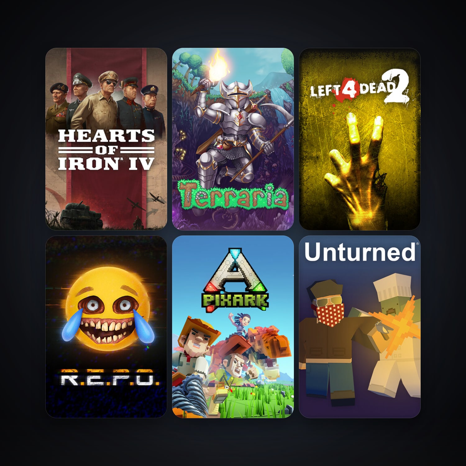 Left 4 Dead 2 + Terraria, 29 games, clean — HabibiAccounts