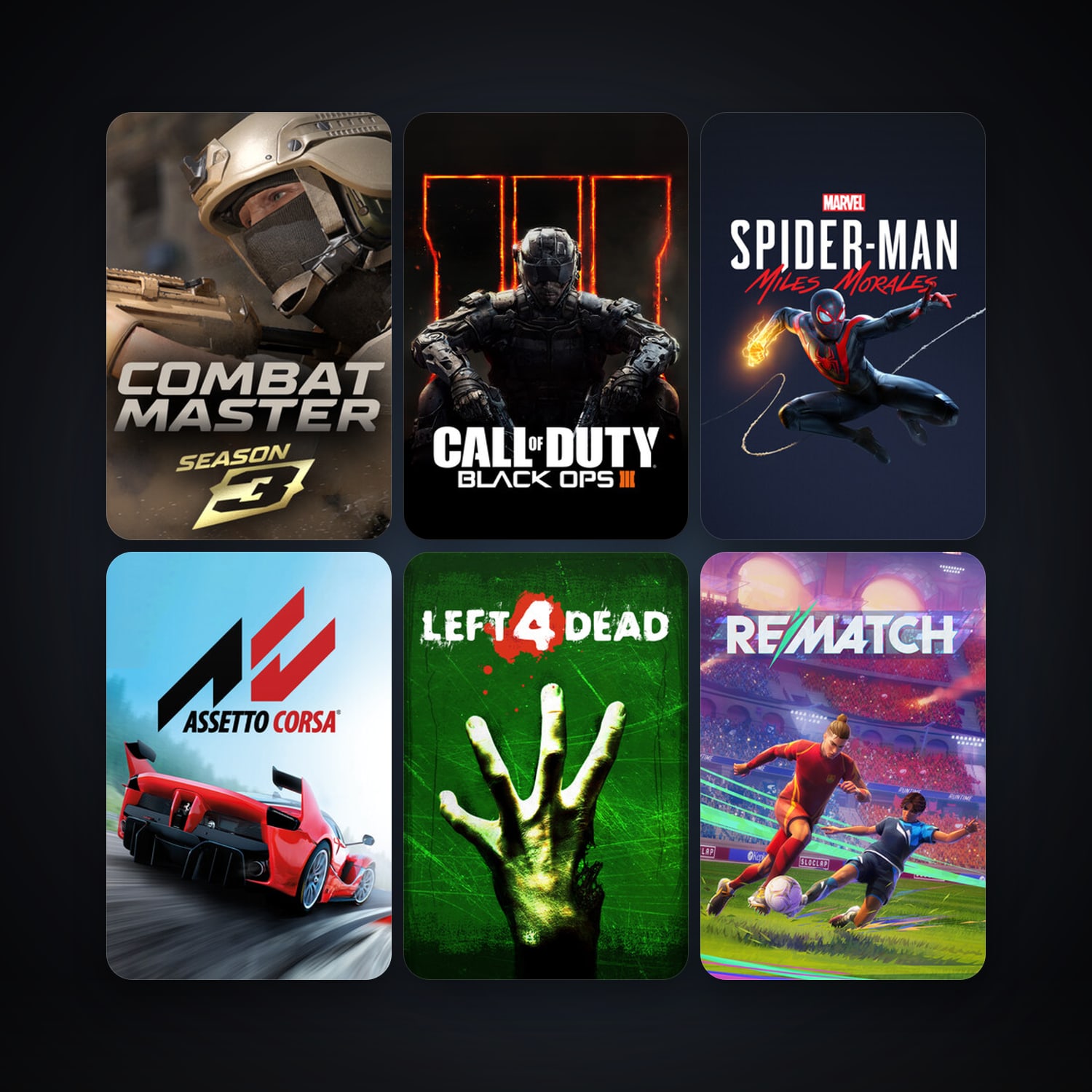 Left 4 Dead + Assetto Corsa, 10 games, clean — HabibiAccounts