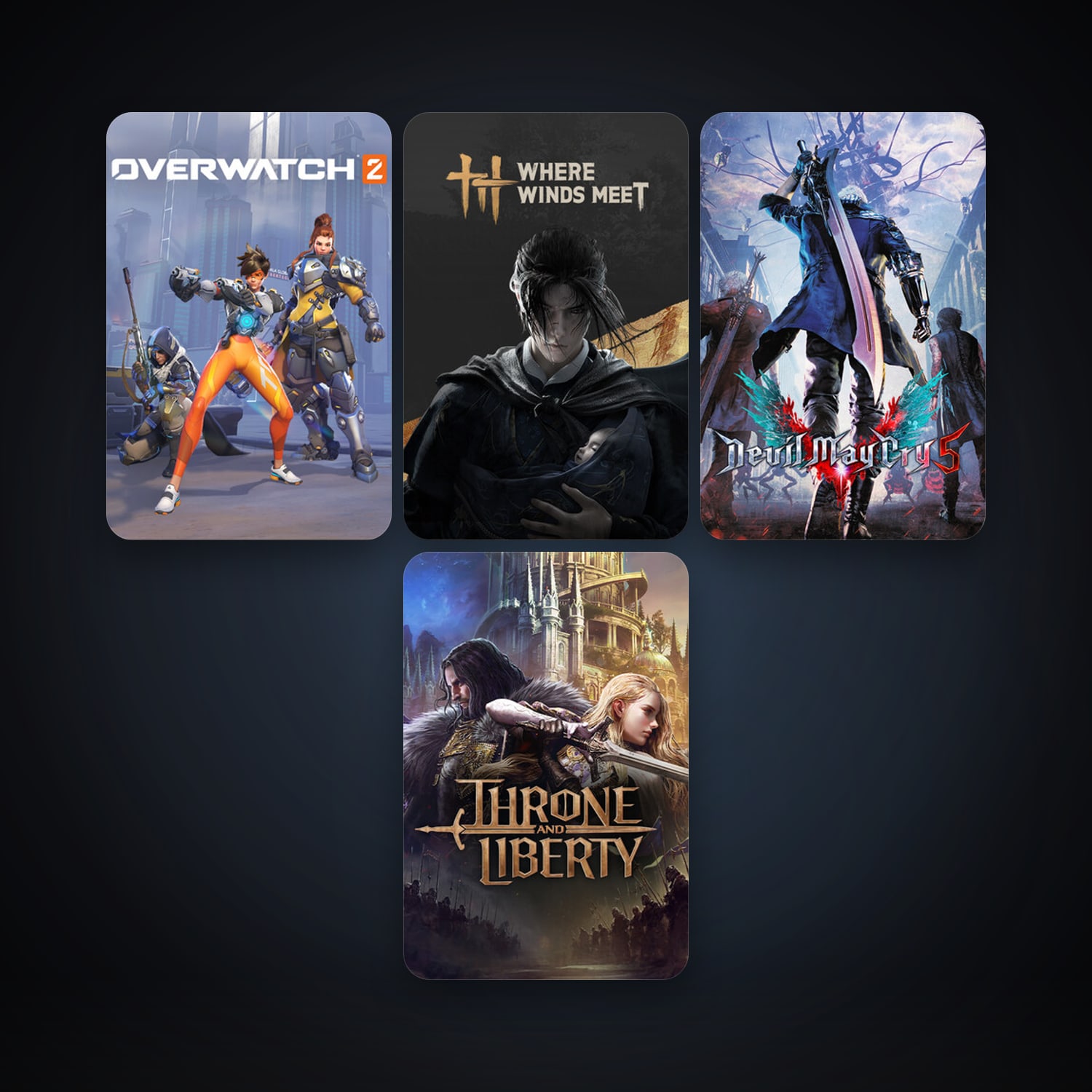 Devil May Cry 5 + Overwatch 2, 11 games, clean — HabibiAccounts