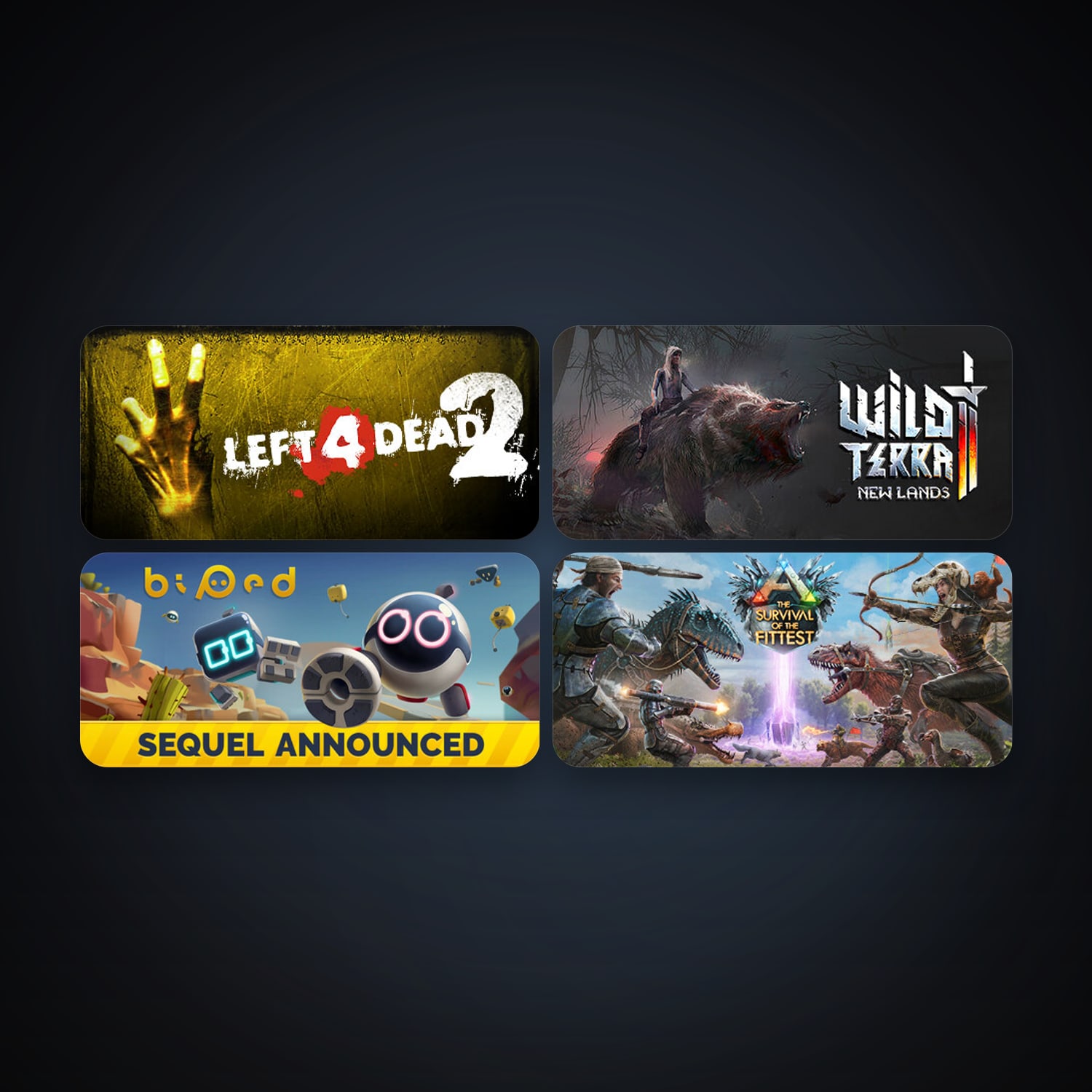 Left 4 Dead 2 + ARK: The Survival Of The Fittest, 13 games, clean — HabibiAccounts