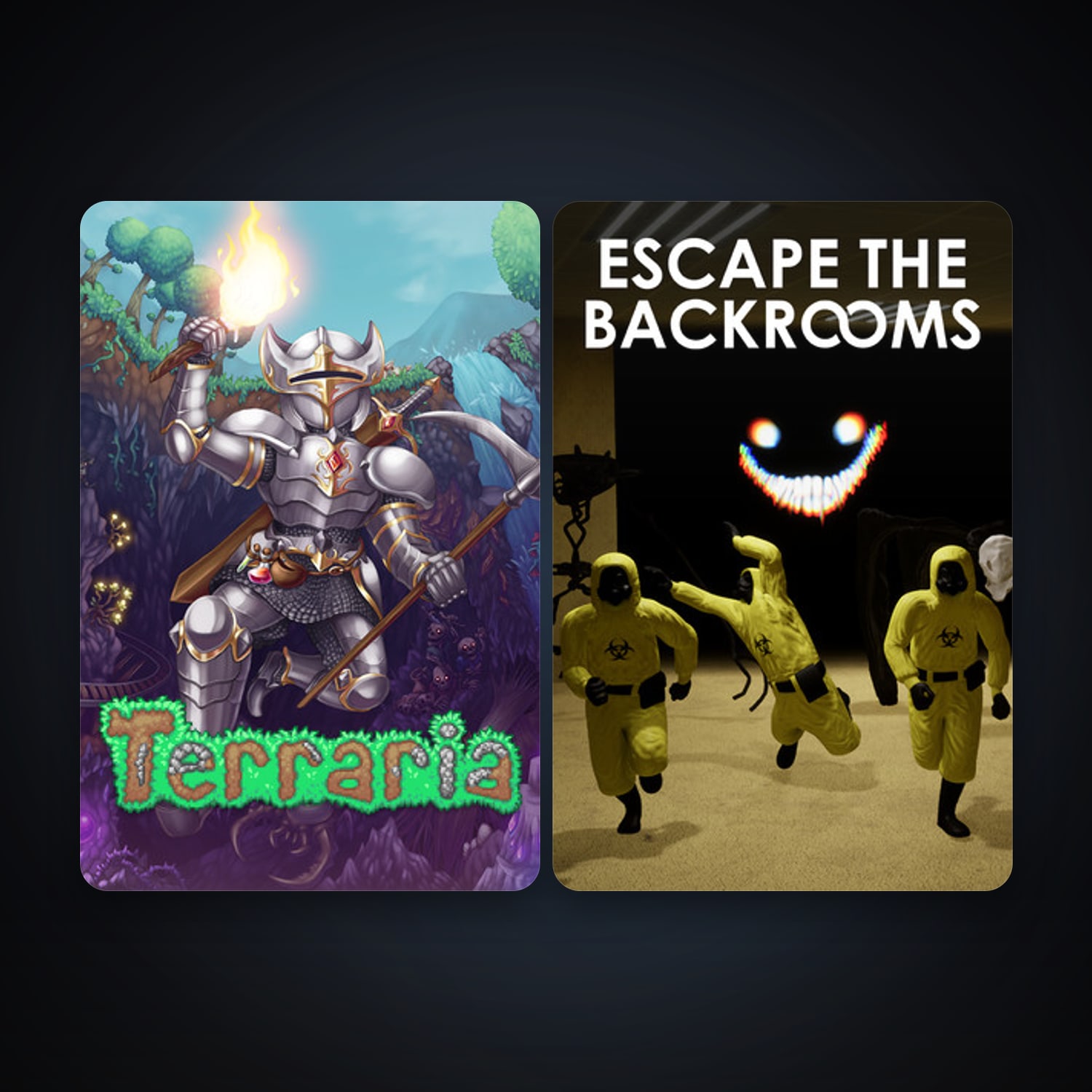 Terraria + Escape the Backrooms, 7 games, clean — HabibiAccounts