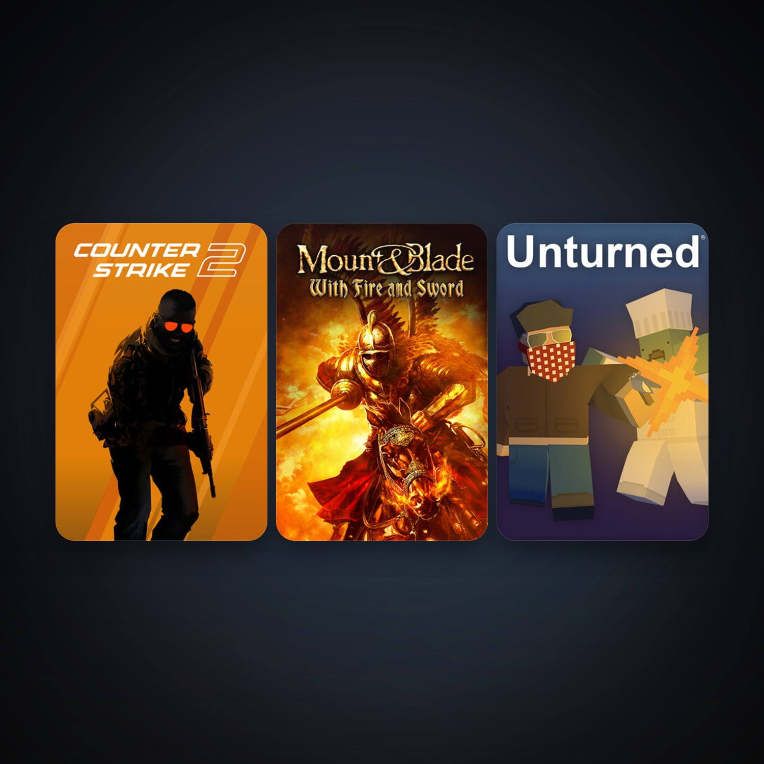 CS2 Prime + Mount & Blade: With Fire & Sword, 3 games, clean — HabibiAccounts