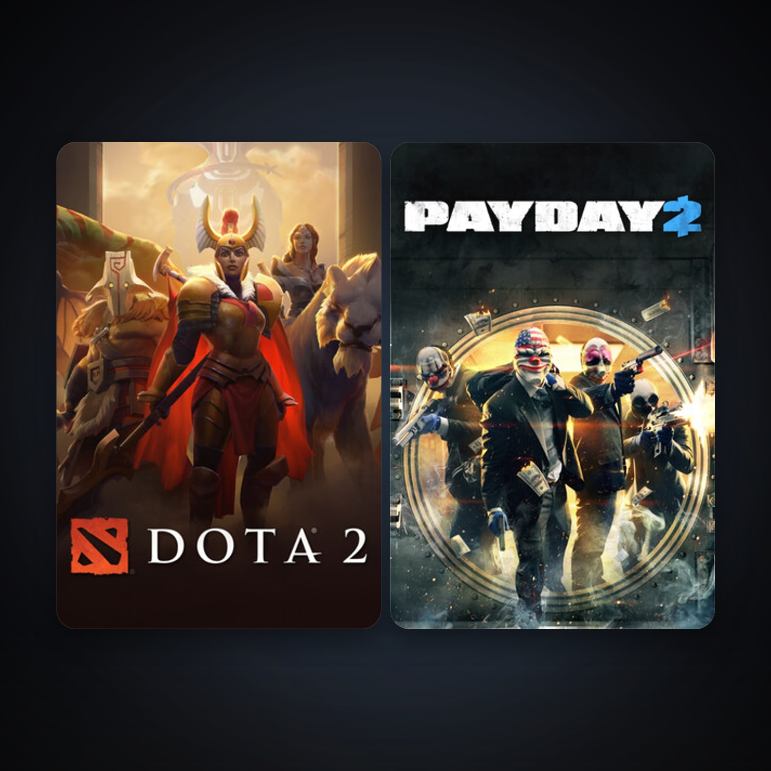 Dota 2 + PAYDAY 2, 3 games, clean — HabibiAccounts