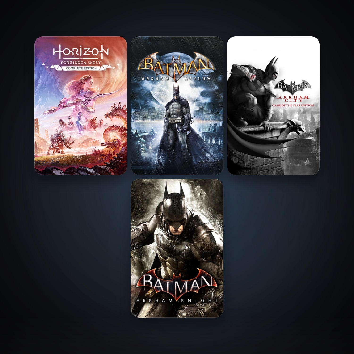 Batman: Arkham Asylum Game of the Year Edition + Batman: Arkham City - Game of the Year Edition, 5 games, clean — HabibiAccounts